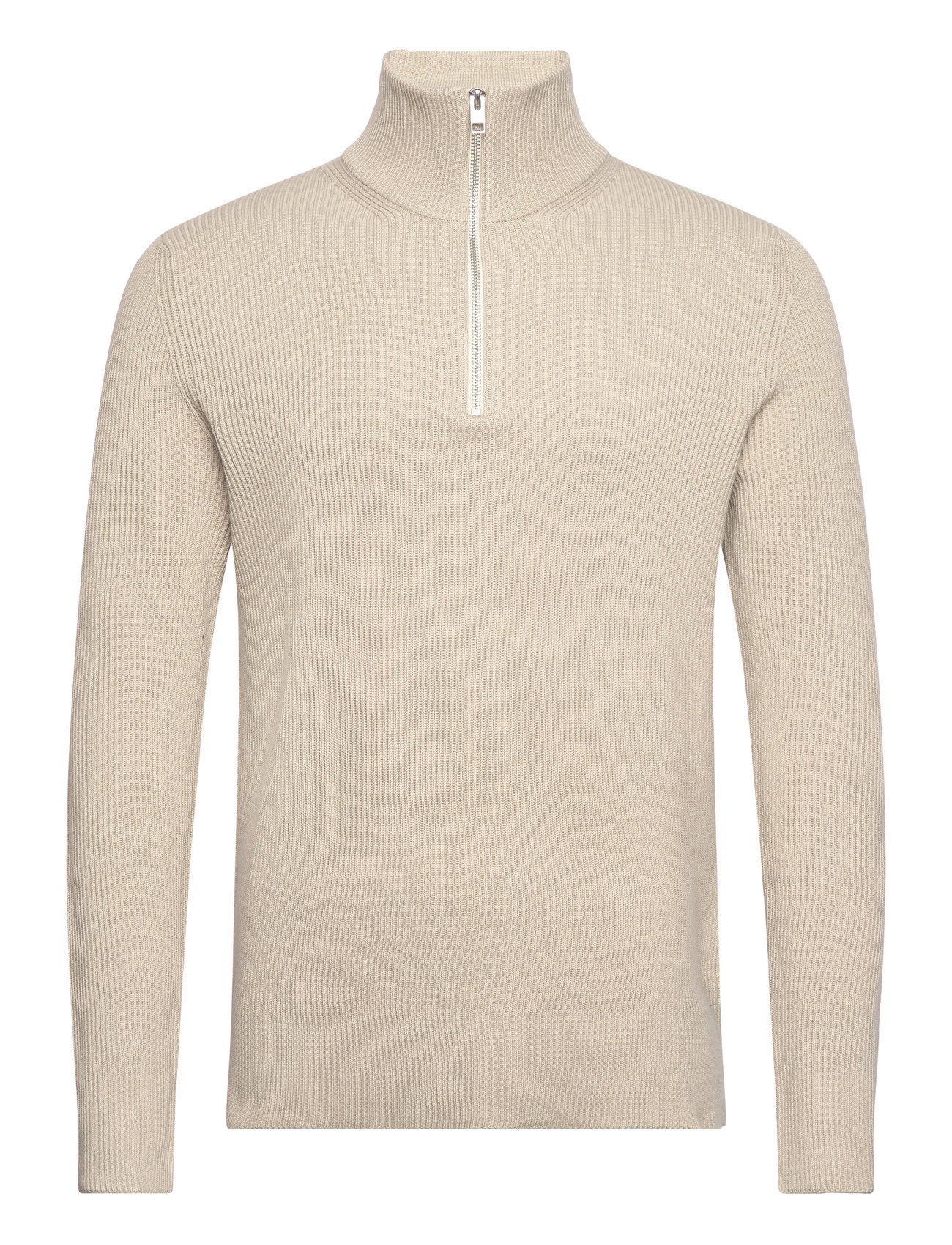 Jprccperfect Knit Half Zip Sn Tops Knitwear Half Zip Jumpers Beige Jack & J S