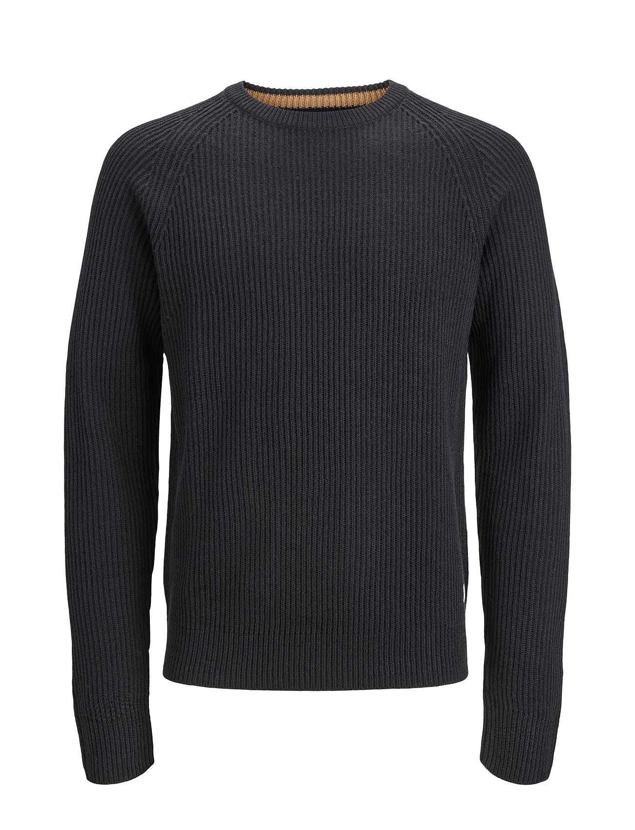 Jjpannel Knit Crew Neck Aw23 Black Jack & J S