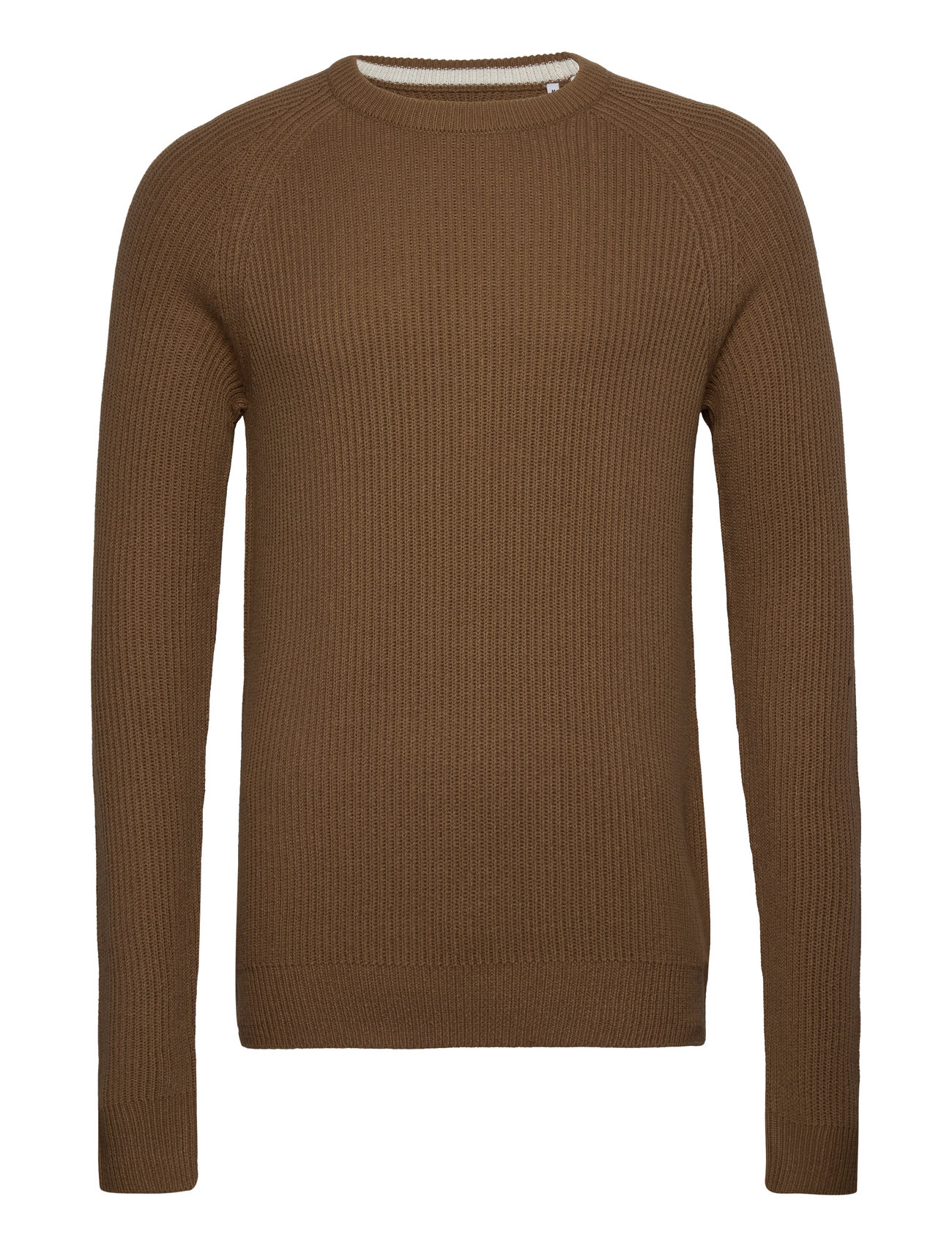 Jjpannel Knit Crew Neck Aw23 Brown Jack & J S