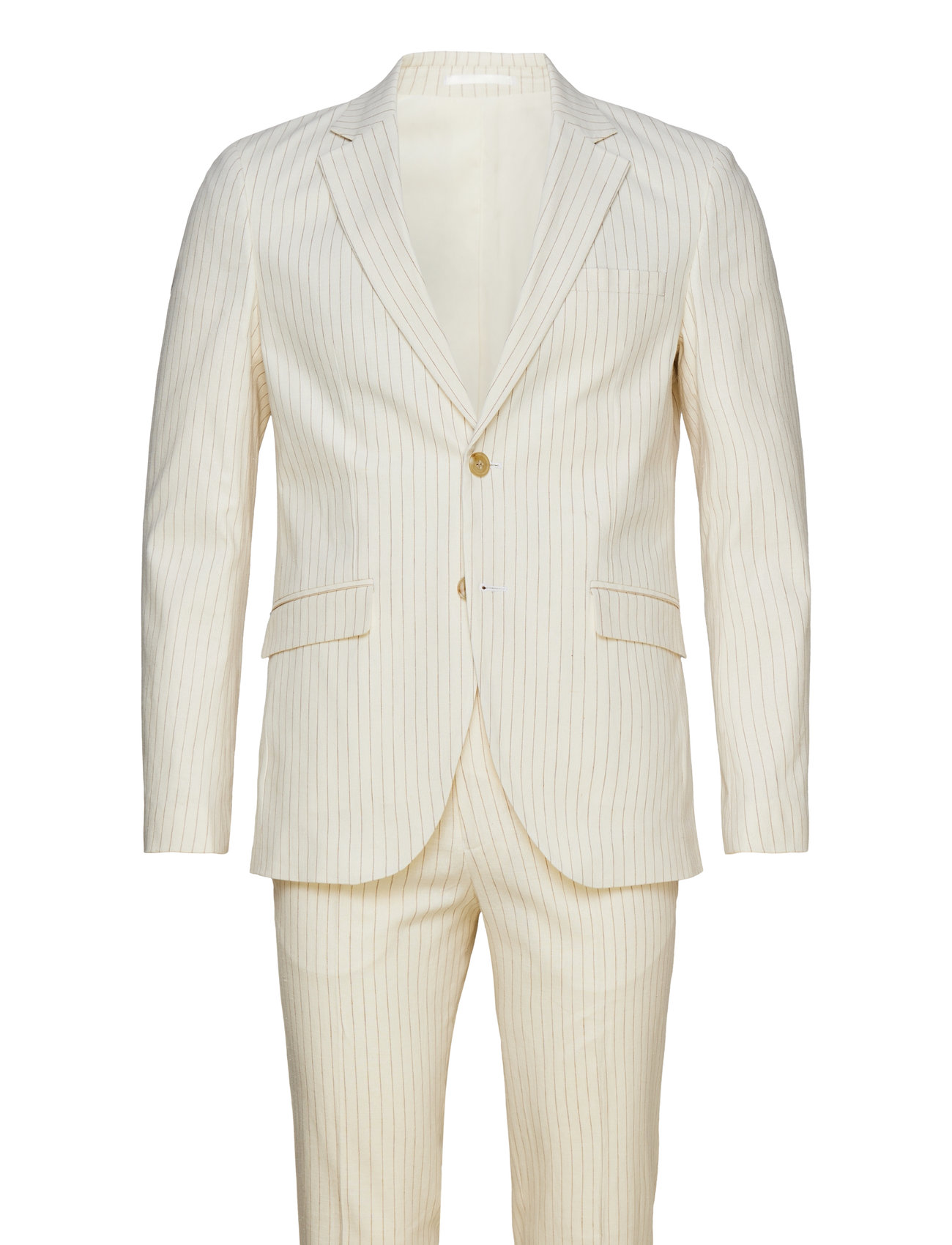 Jack & J S Jprriviera Linen Suit Slim Fit Sn Kräm