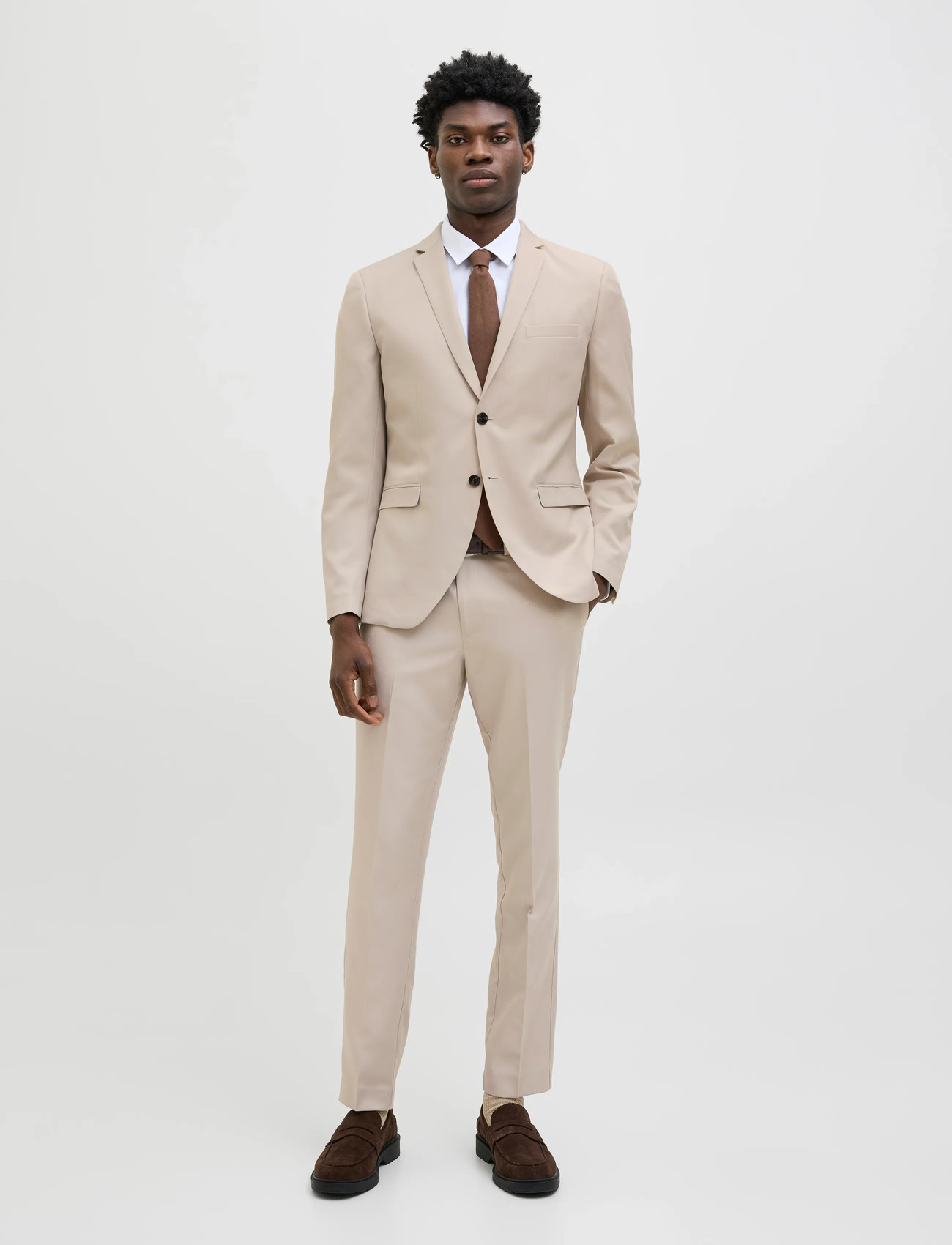 Jack & Jones Jprcosta Suit, 52, Beige, Jakkesæt & Blazere > Jakkesæt, Herre