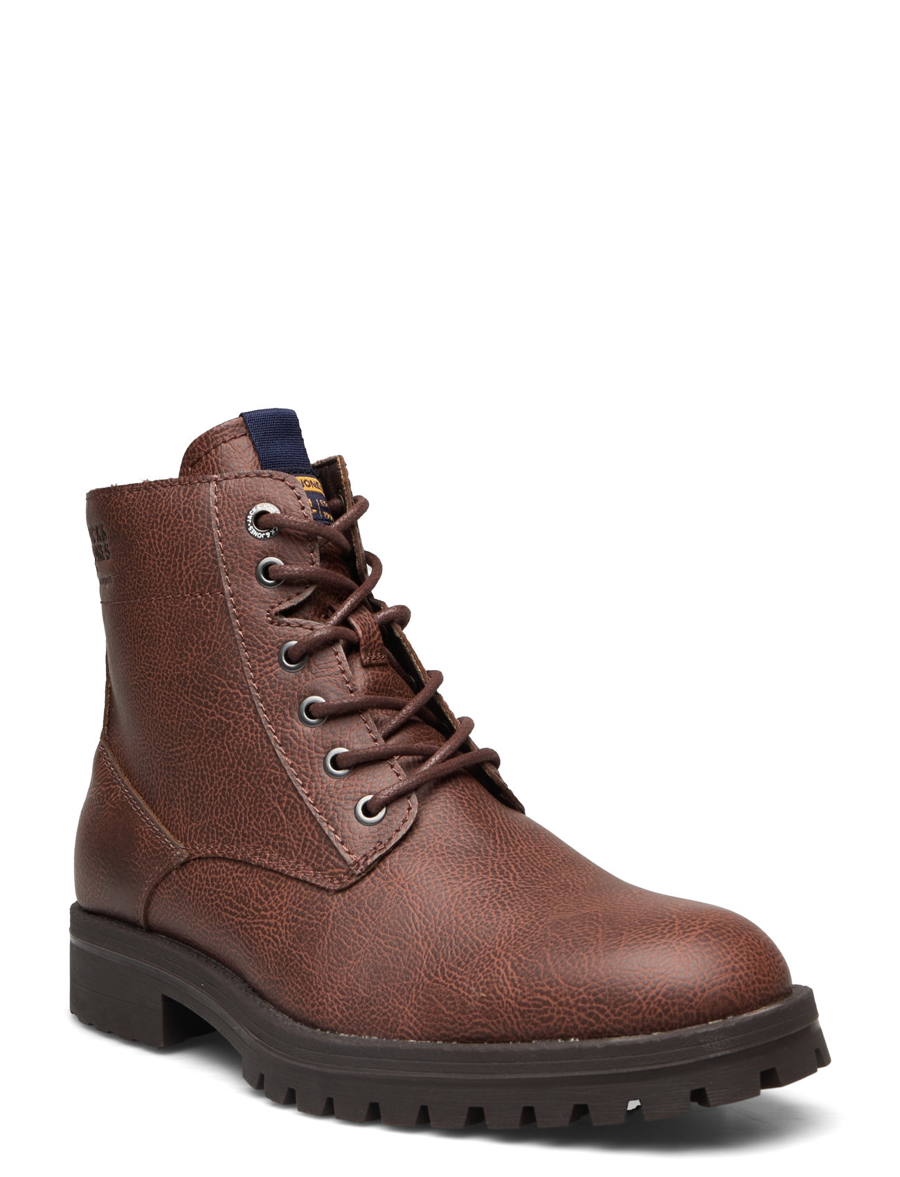 Jfwbernie Pu Boot Snörade Stövlar Brown Jack & J S