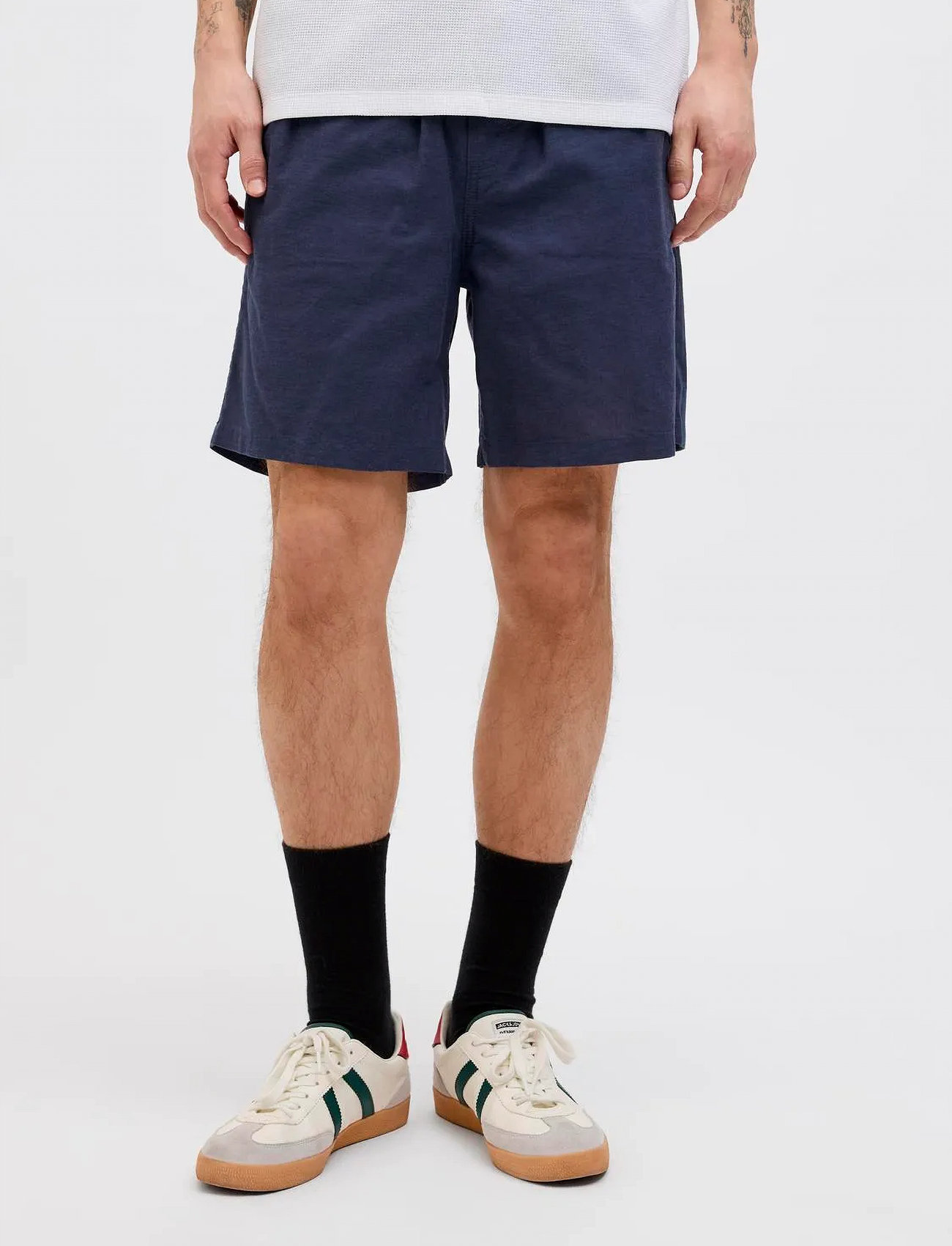 Jack & Jones Jpstjaiden Summer Linen Blend Short Sn, S, Blue, Shorts > Afslappet, Herre