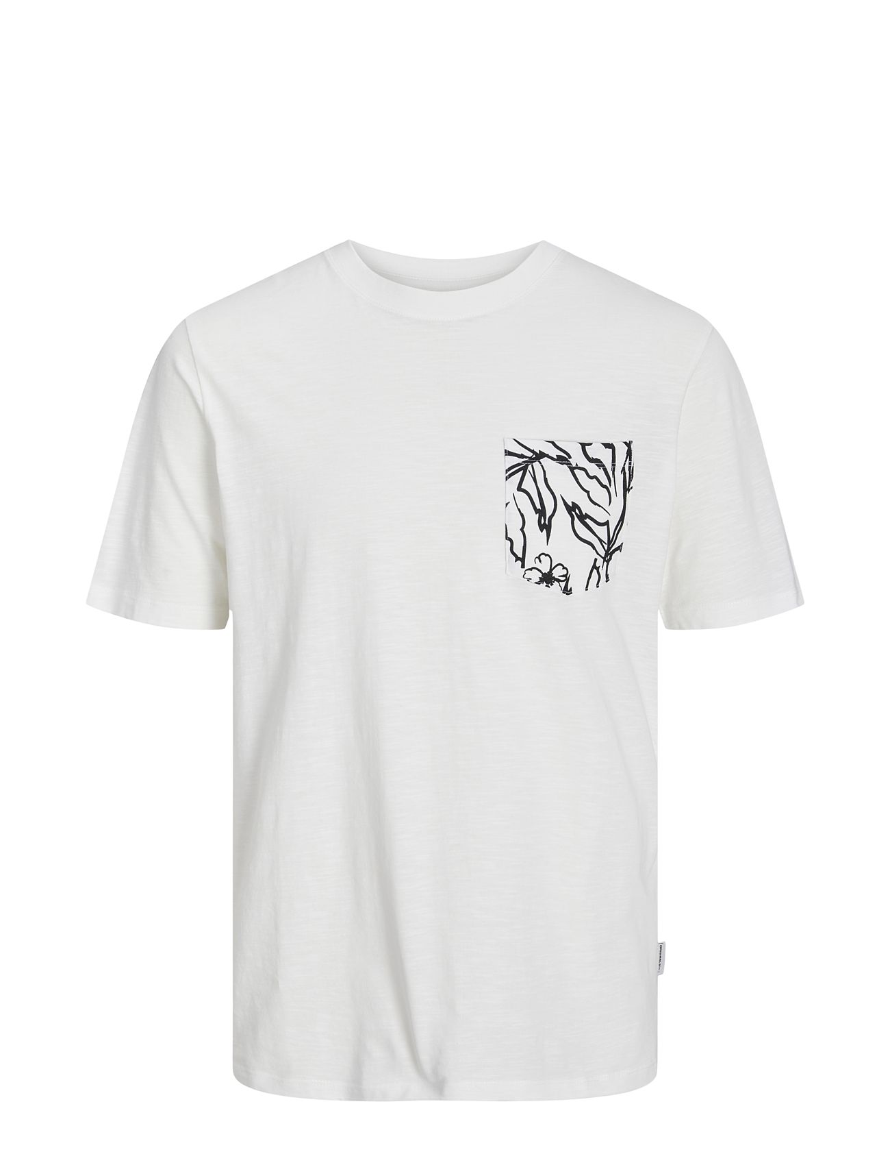 Jorlafayette Pocket Tee Ss Crew Neck Ln White Jack & J S