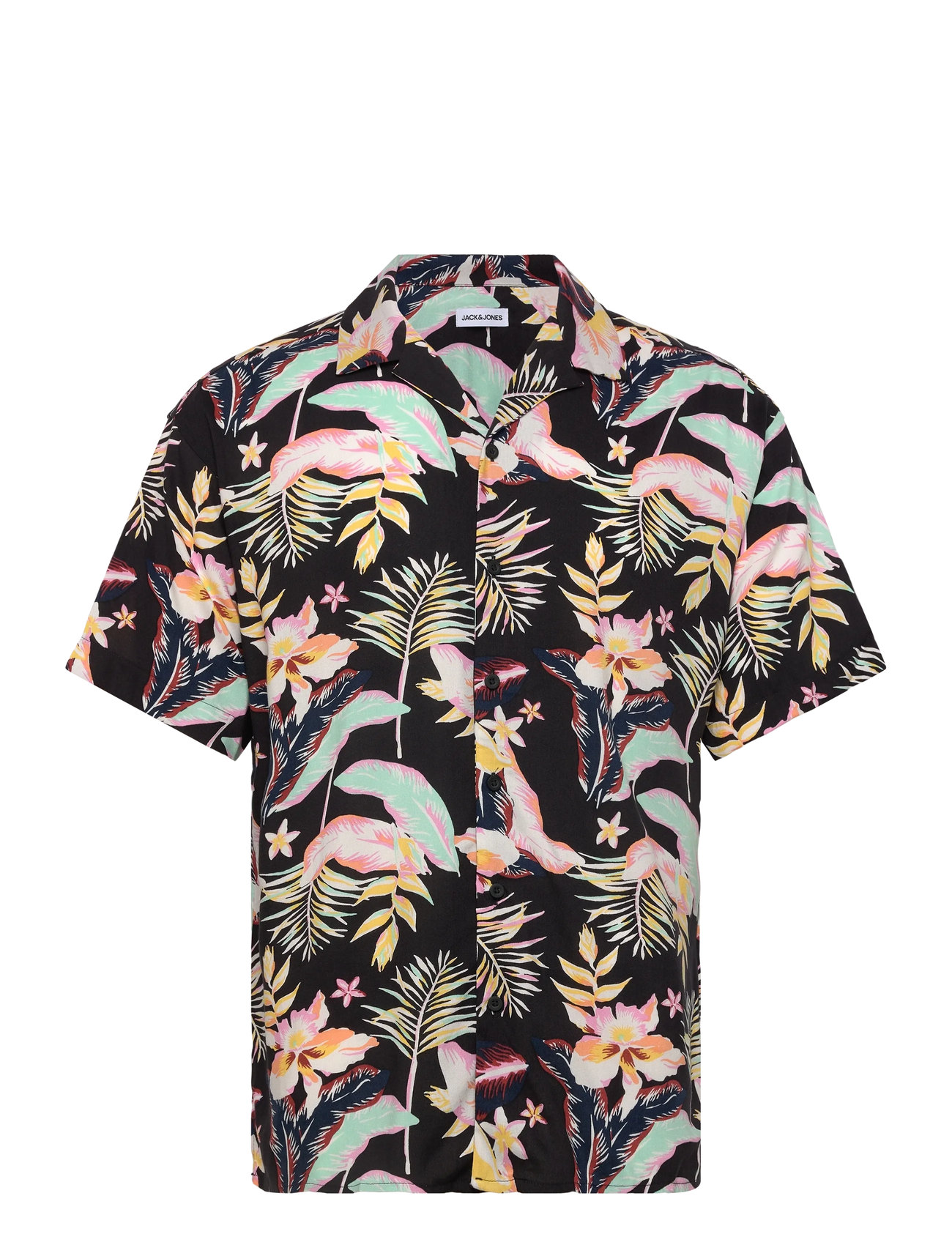 Jjjeff Floral Aop Resort Shirt Ss Black Jack & J S