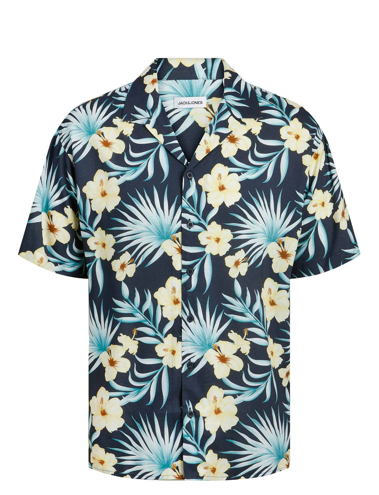 Jjjeff Floral Aop Resort Shirt Ss Navy Jack & J S