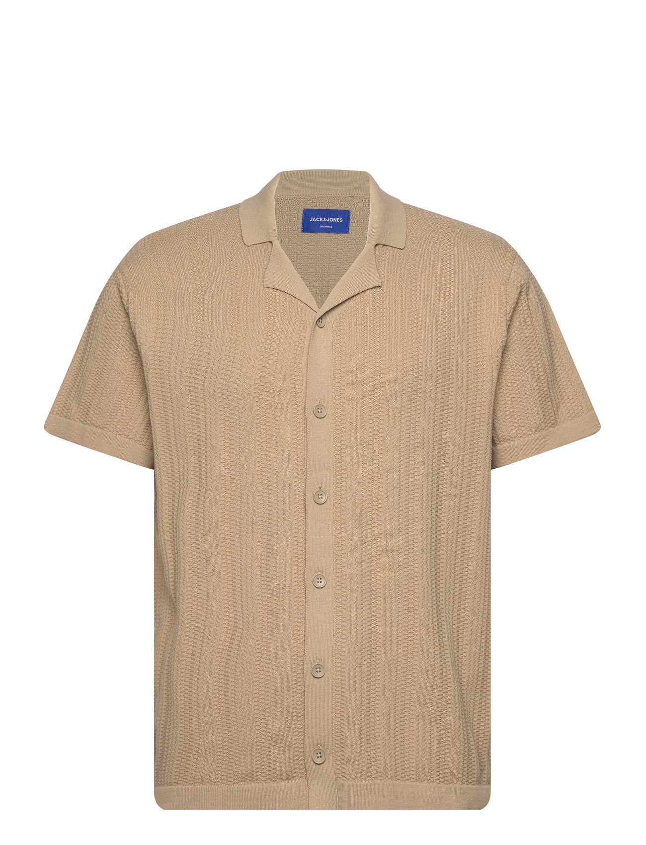 Jorvalencia Structure Knit Ss Polo Sn Beige Jack & J S
