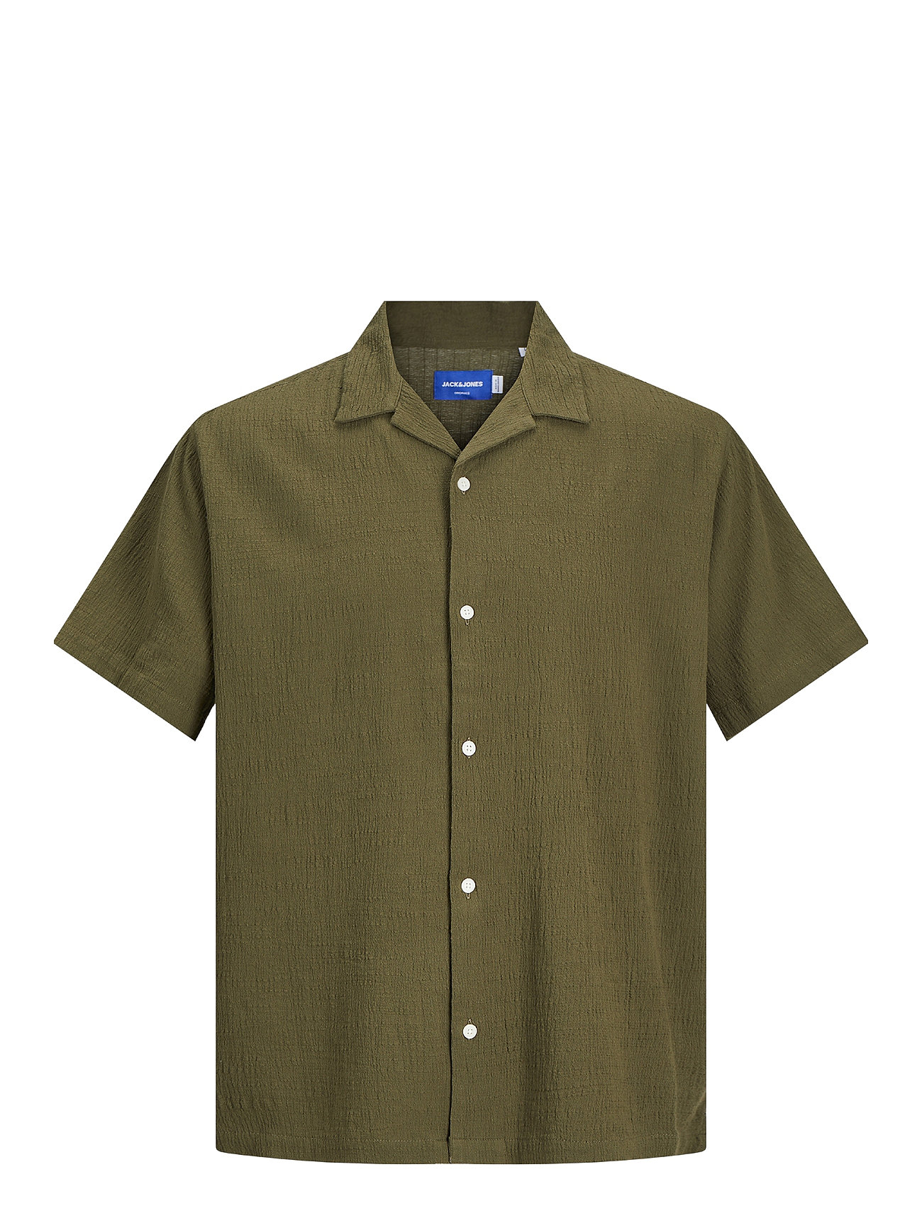 Jorluke Crinkle Resort Shirt Ss Sn Green Jack & J S