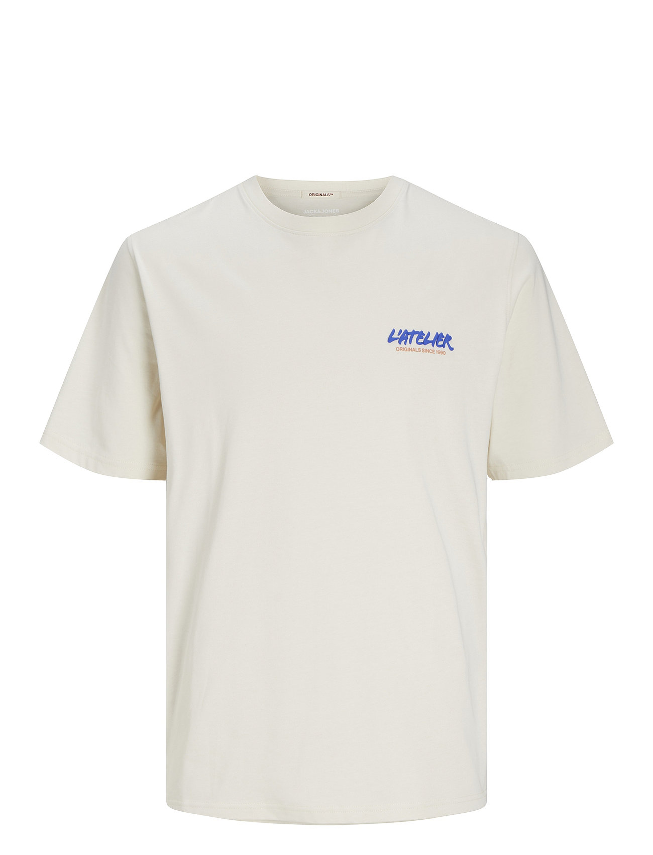 Jornoto Artsy Tee Ss Crew Neck Cream Jack & J S