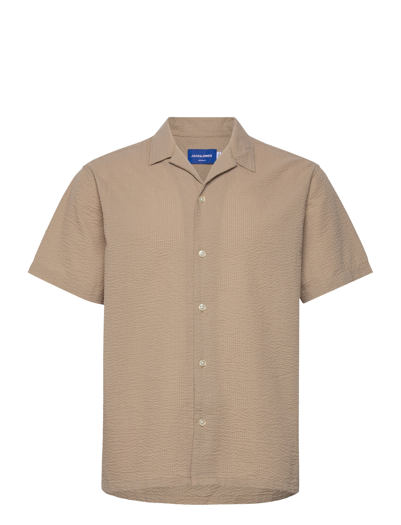 Joreaster Palma Seersucker Shirt Ss Ln Beige Jack & J S