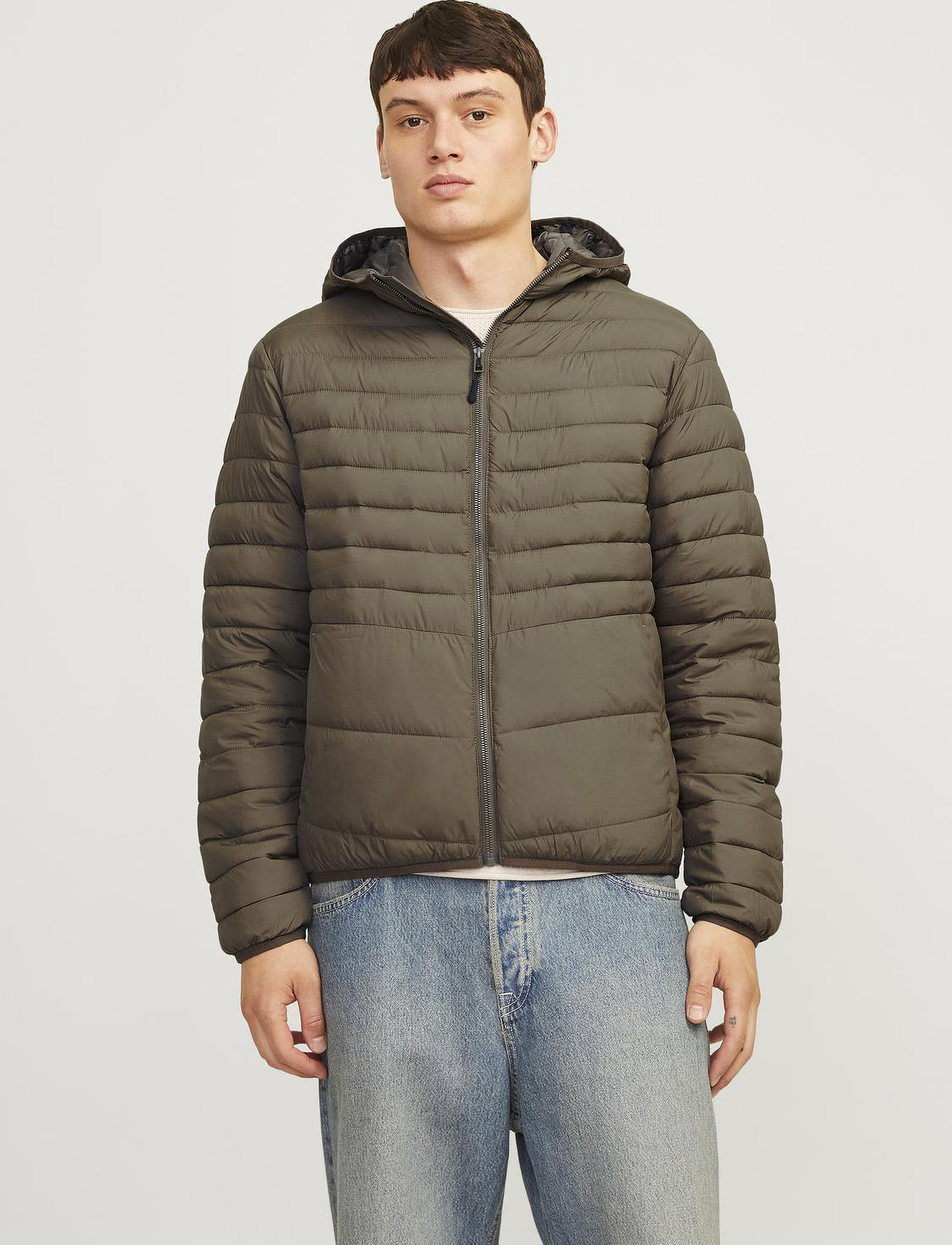 Jack & Jones Jjestate Packable Puffer Hood Noos, M, Green, Jakker > Lette Jakker, Herre