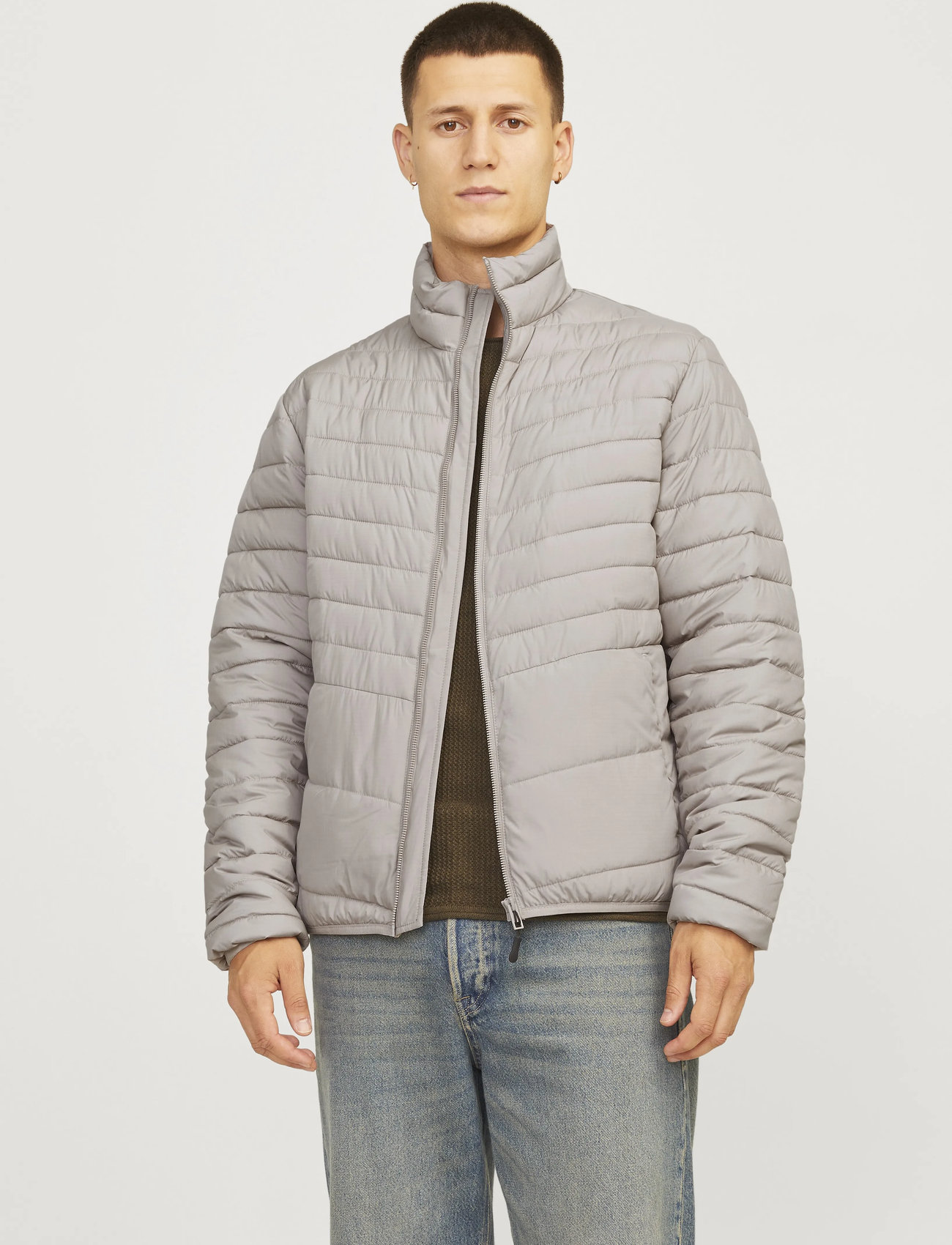 Jack & Jones Jjestate Packable Puffer Collar Noos, M, Beige, Jakker > Lette Jakker, Herre