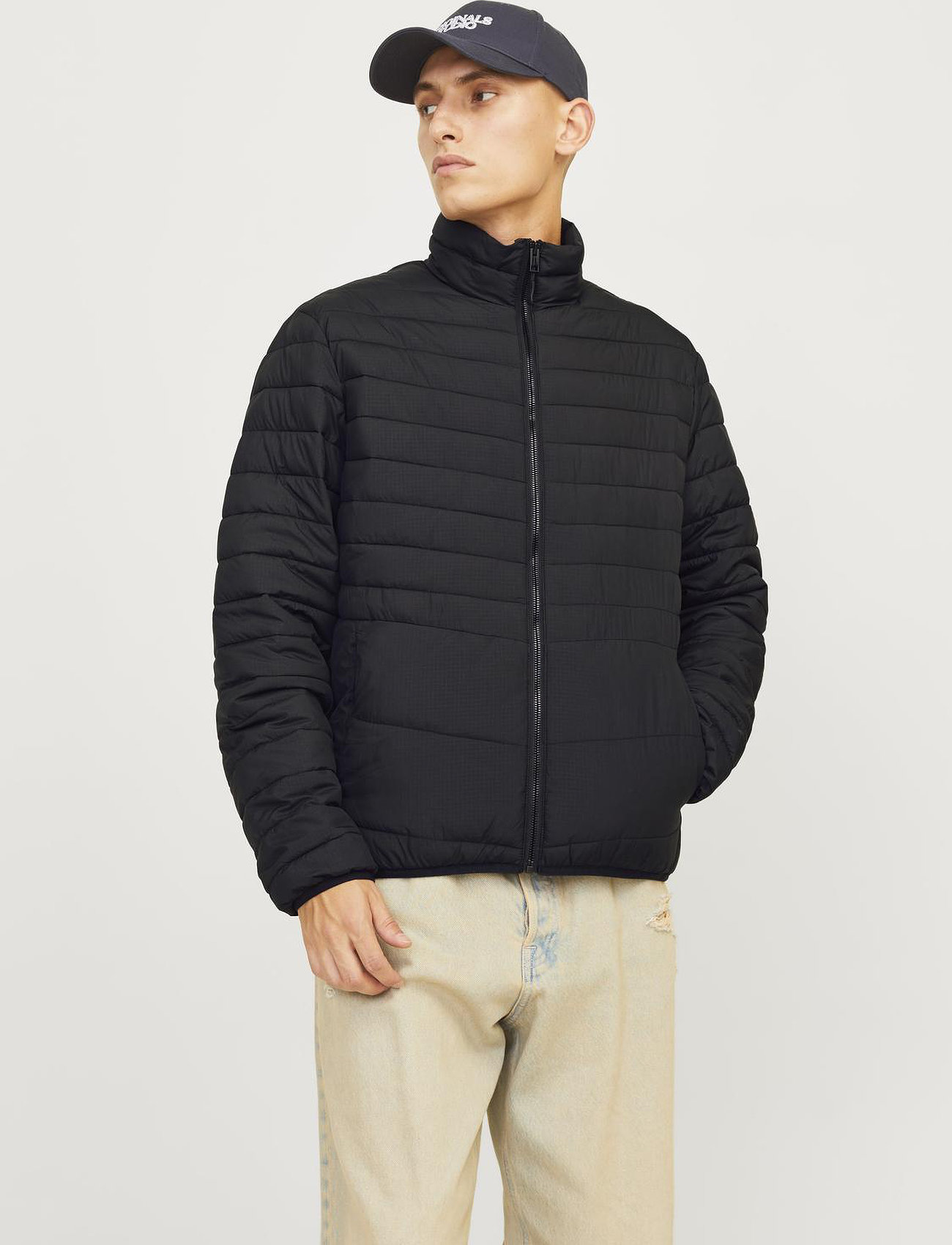 Jack & Jones Jjestate Packable Puffer Collar Noos, S, Black, Jakker > Lette Jakker, Herre