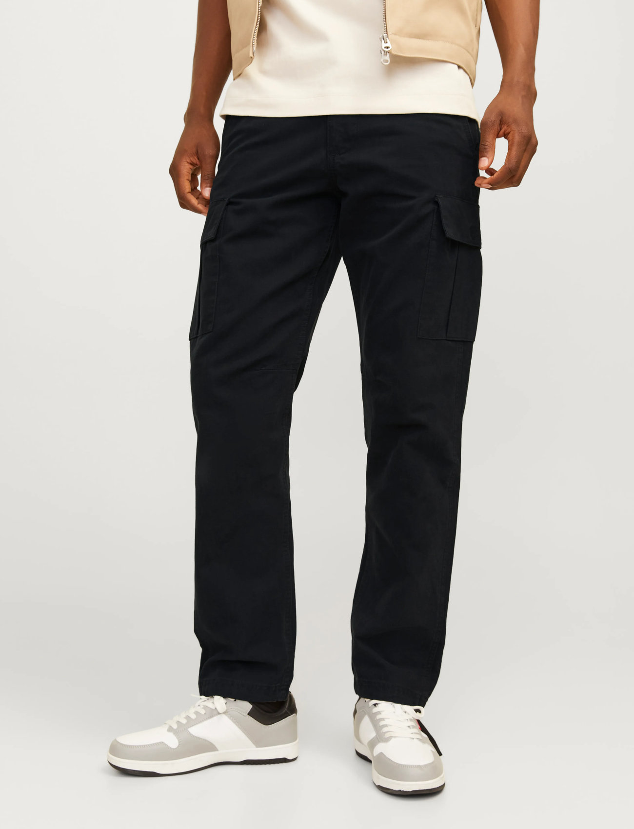 Pantaloni Jogging Uomo Jack &amp; Jones | 100% Cotone | Cargo Con 5 Tasche | Vita Media