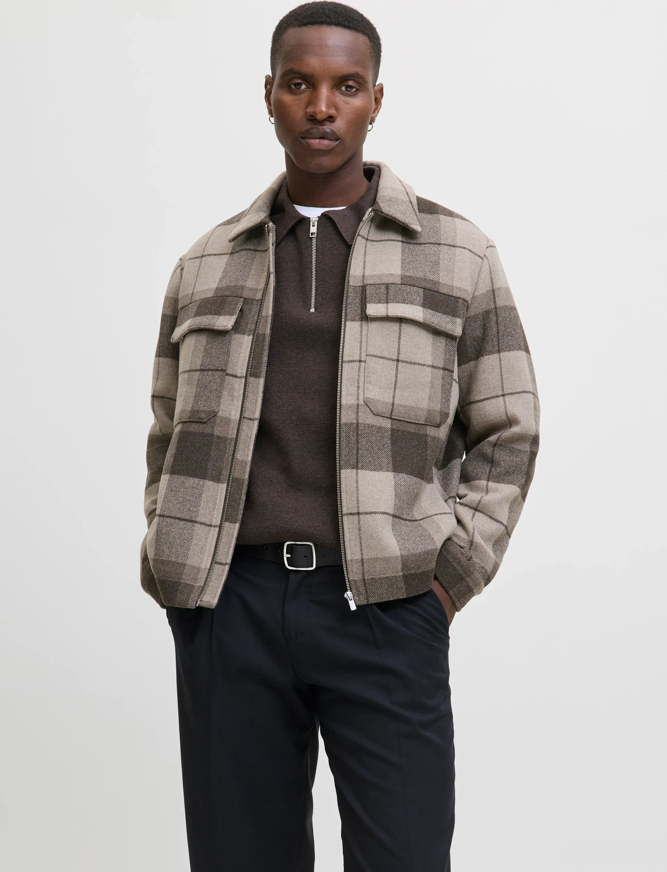 Jack & Jones Jprccrussel Wool Blend Jacket Sn, L, Grey, Jakker > Uldjakker, Herre