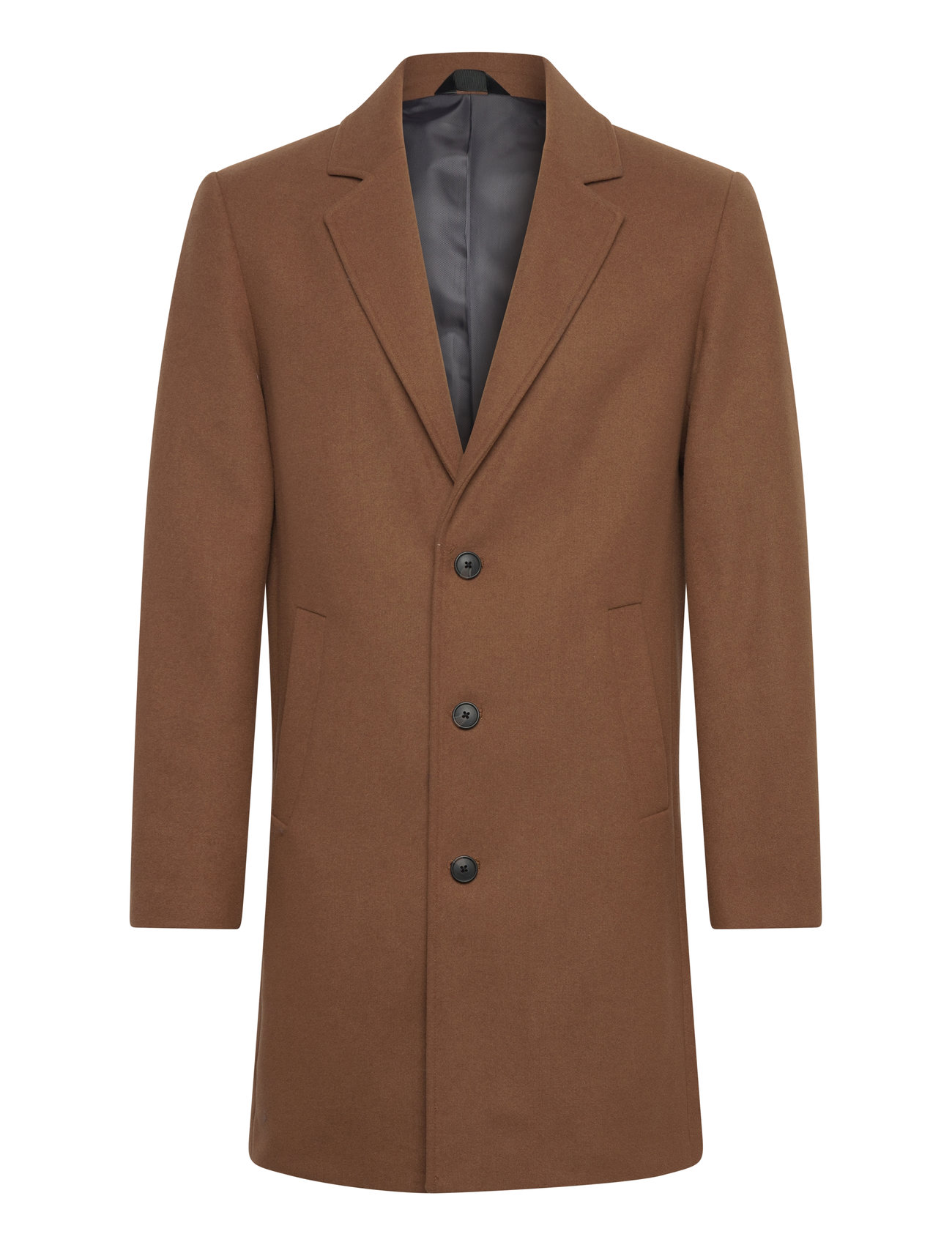 Jjeharrison Wool Coat Sn Ullfrakk Frakk Brown Jack & J S