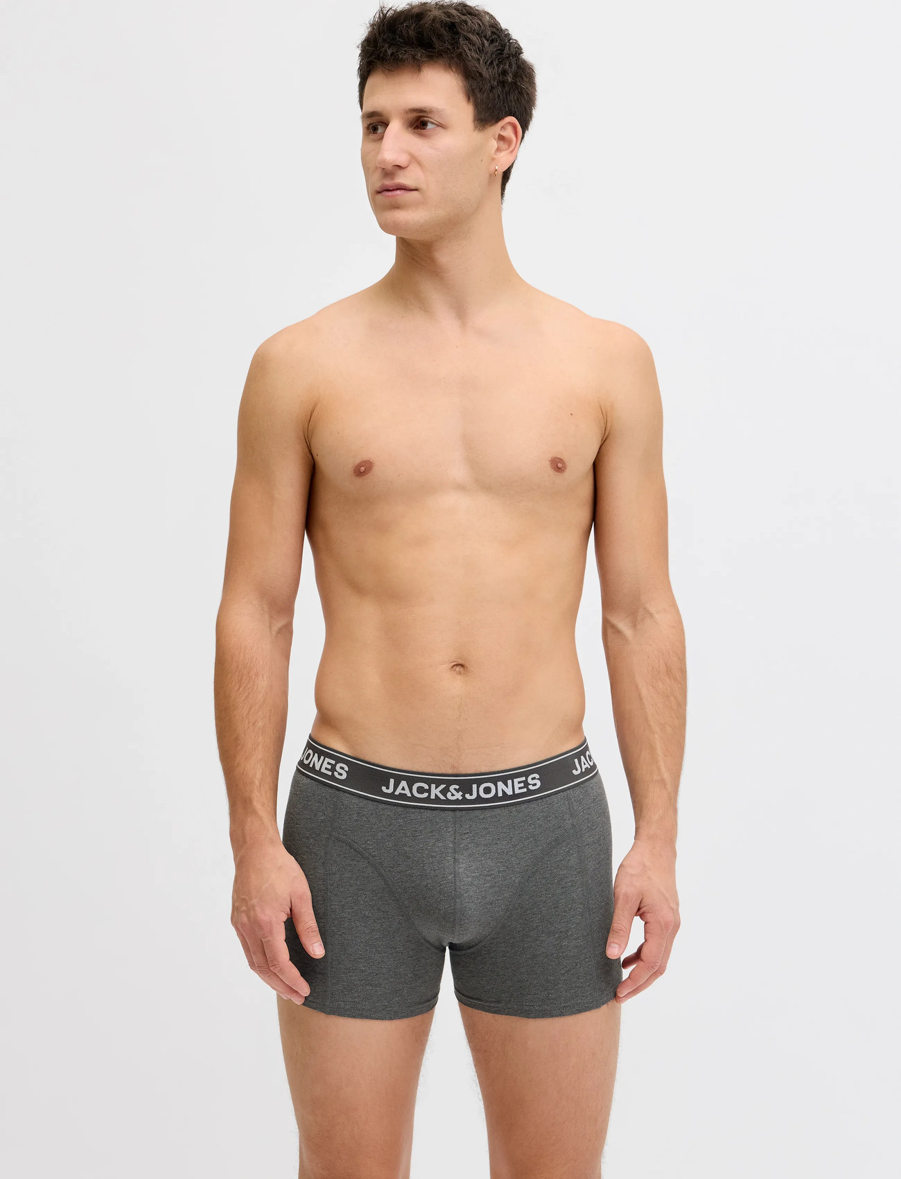 Jack & Jones Jacblack Friday Trunks 3 Pack, L, Grey, Undertøj > Boksere, Herre