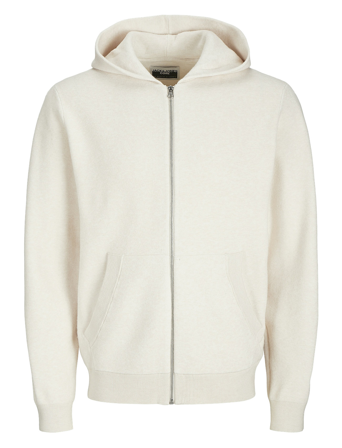 Jack & J S Jcocaleb Knit Zip Hoodie Bf Vit