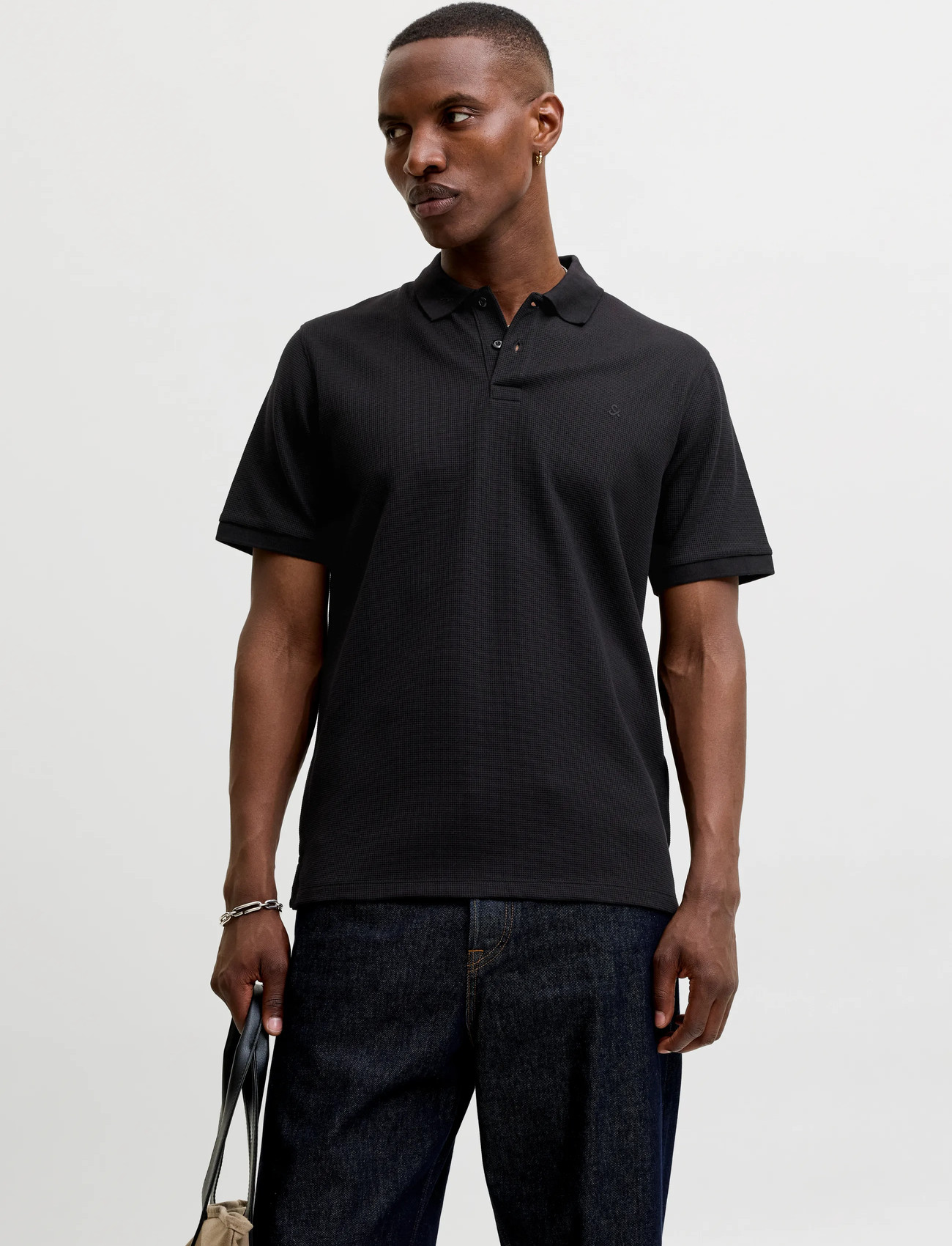 Jack & Jones Jjeaustin Polo Ss Noos, XL, Black, Poloer > Kortærmede, Herre