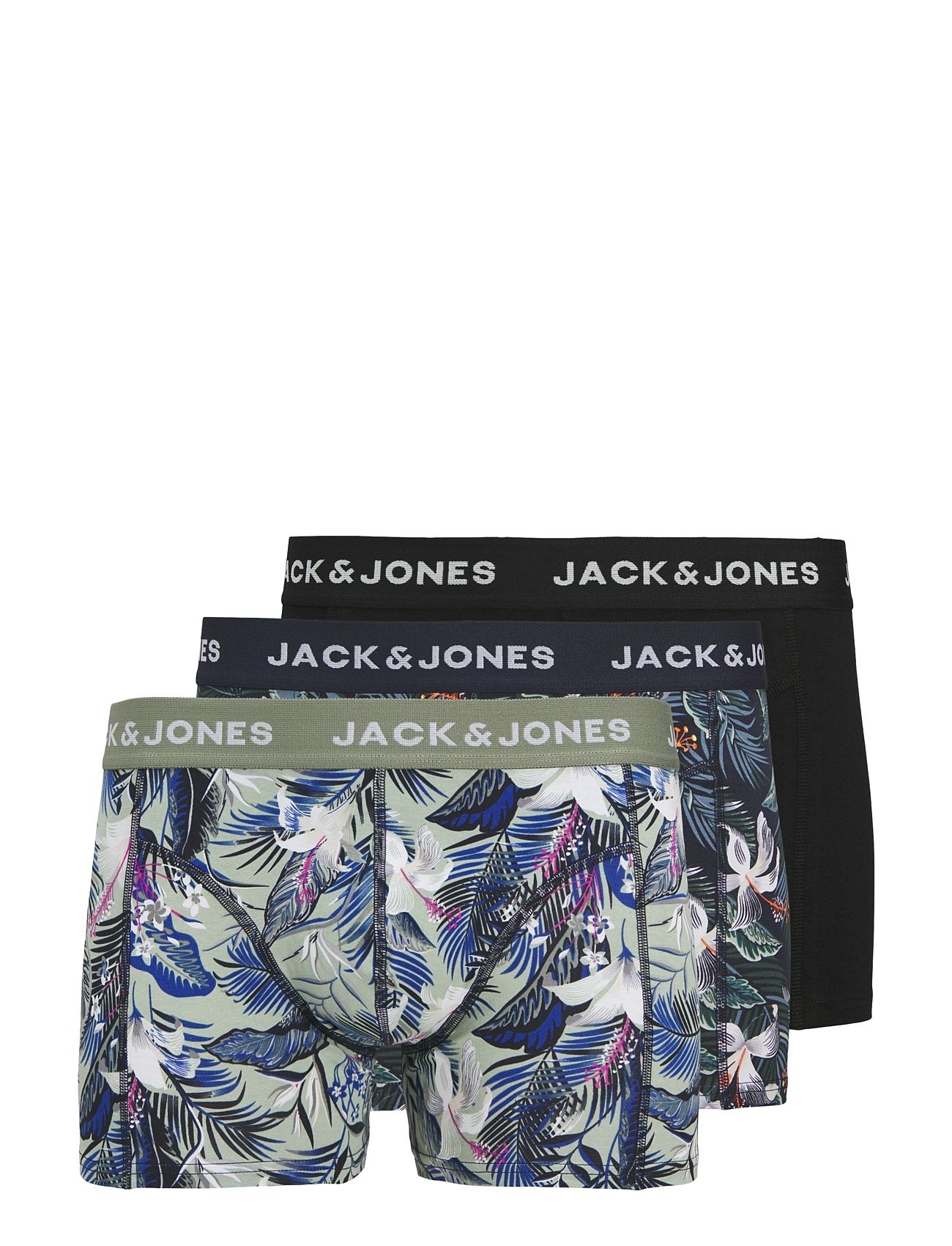 Jacbrady Flower Trunks 3 Pack Sn Boksershorts Blue Jack & J S