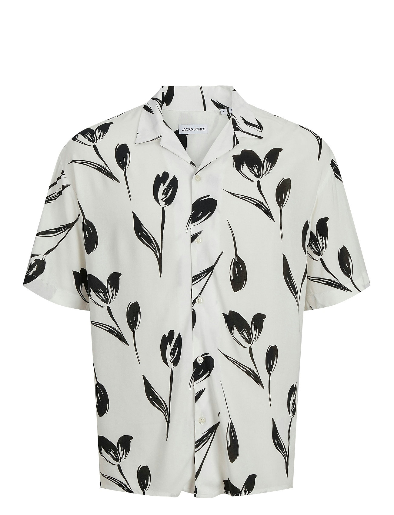 JACK & JONES Jjejeff Charge Resort Shirt Ss Sn Weiß - L - Herren