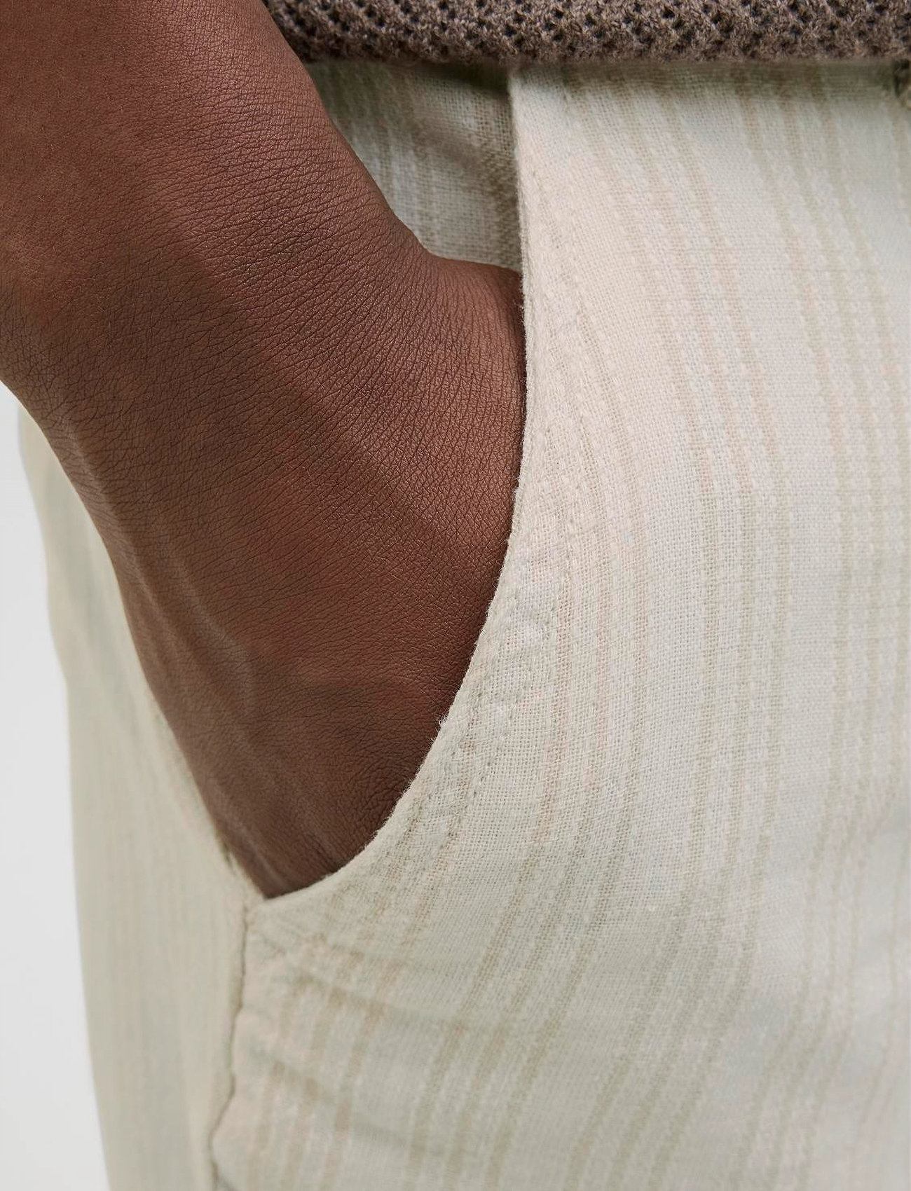 Jack & Jones Jpstace Mykonos Linen Blend Shorts Reg, XL, Cream, Shorts > Linen Shorts, Herre