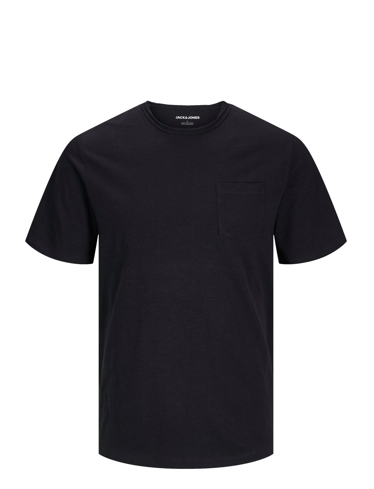 JACK & JONES Jjjake Tampa Pocket Tee Ss Crew Neck Schwarz - S - Herren