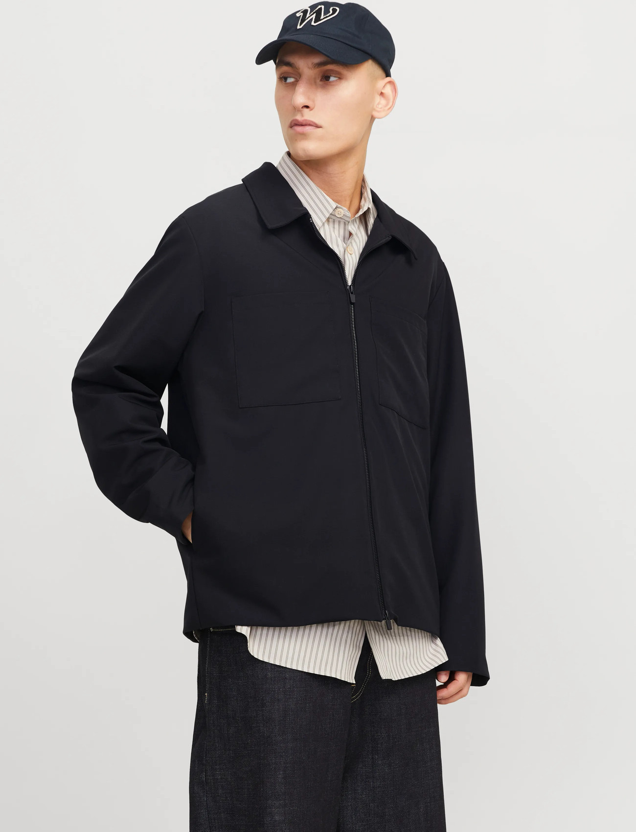 Jack & Jones Jjeperfect Shacket Sn, XL, Black, Jakker > Lette Jakker, Herre