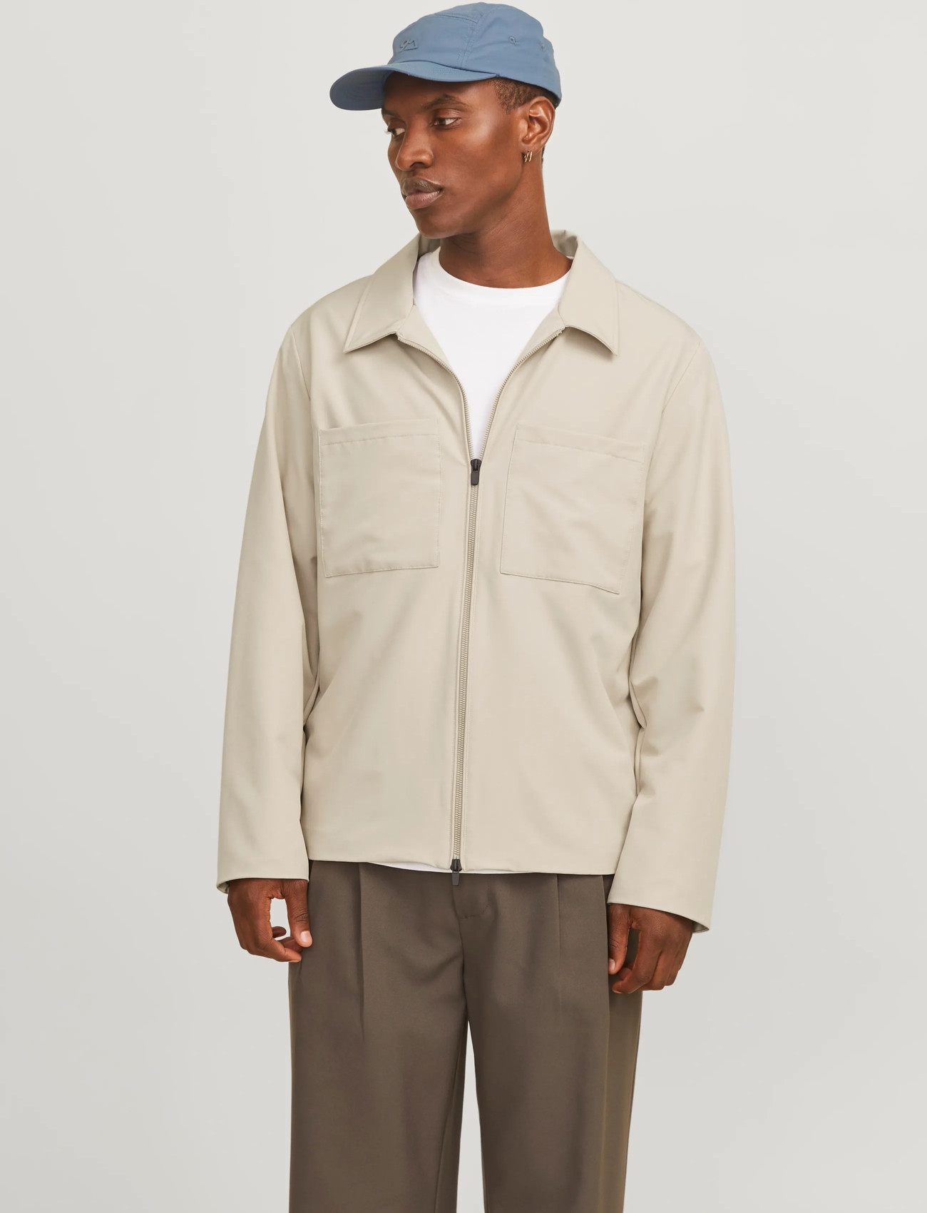 Jack & Jones Jjeperfect Shacket Sn, M, Beige, Jakker > Lette Jakker, Herre