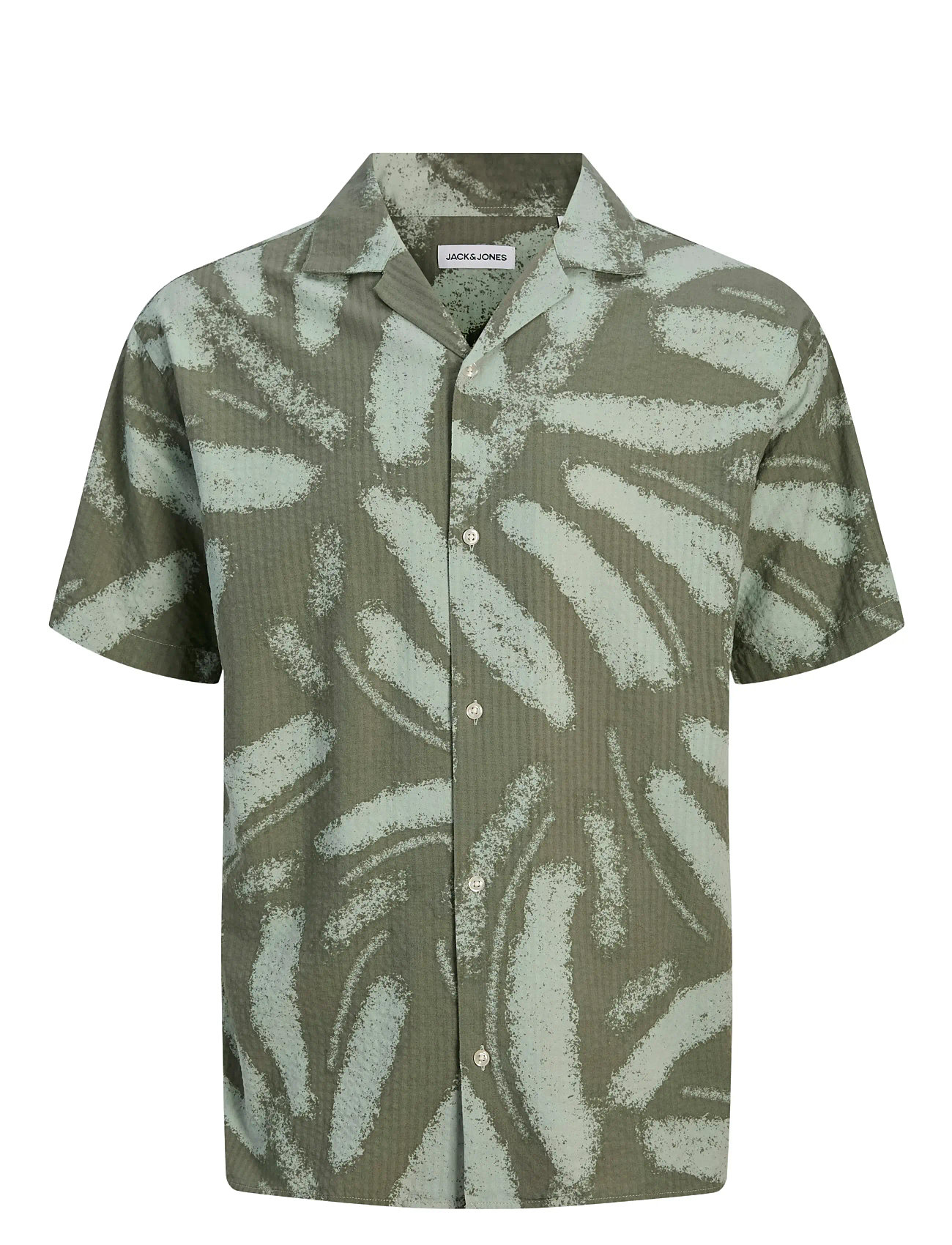 JACK & JONES Jjalberto Seersucker Resort Shiirt Ss Grün - XXL - Herren