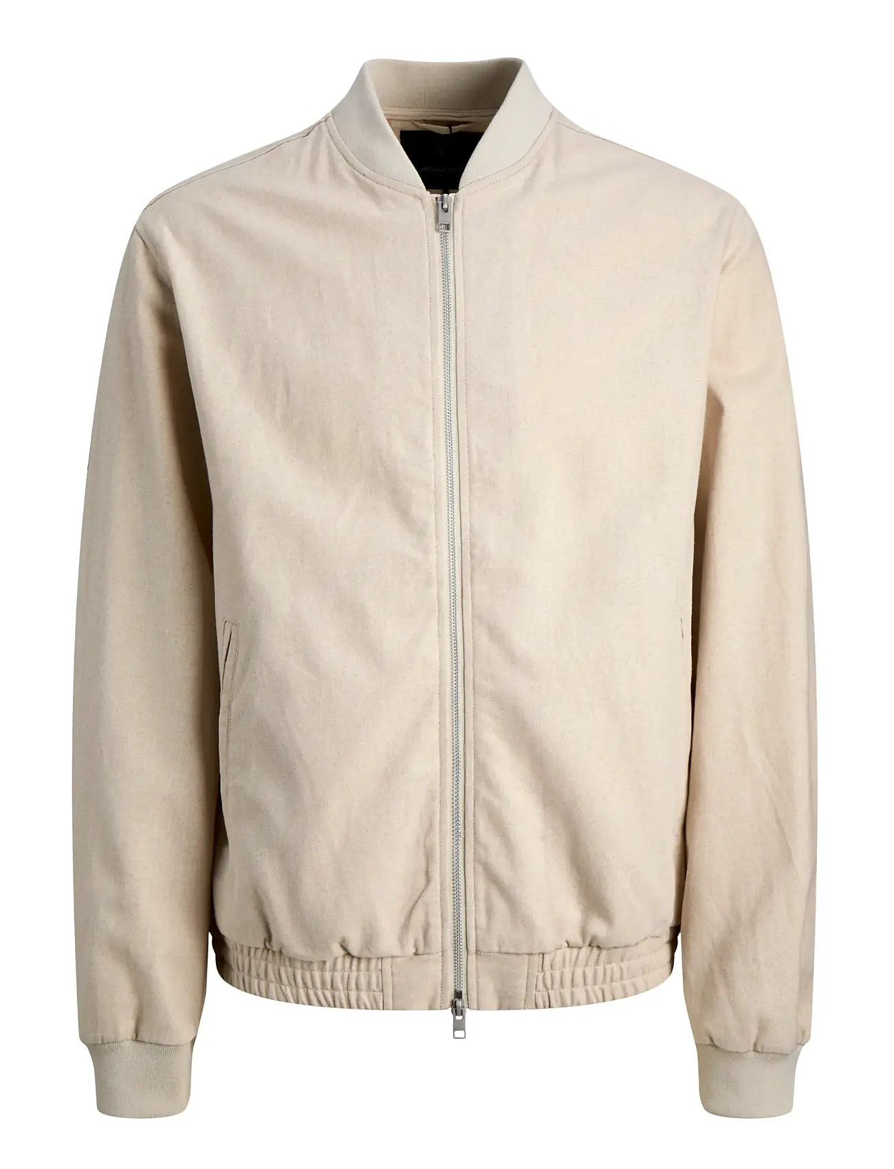 JACK & JONES Jprblaleister Linen Blend Bomber Jkt Ln Cream - XL - Herren