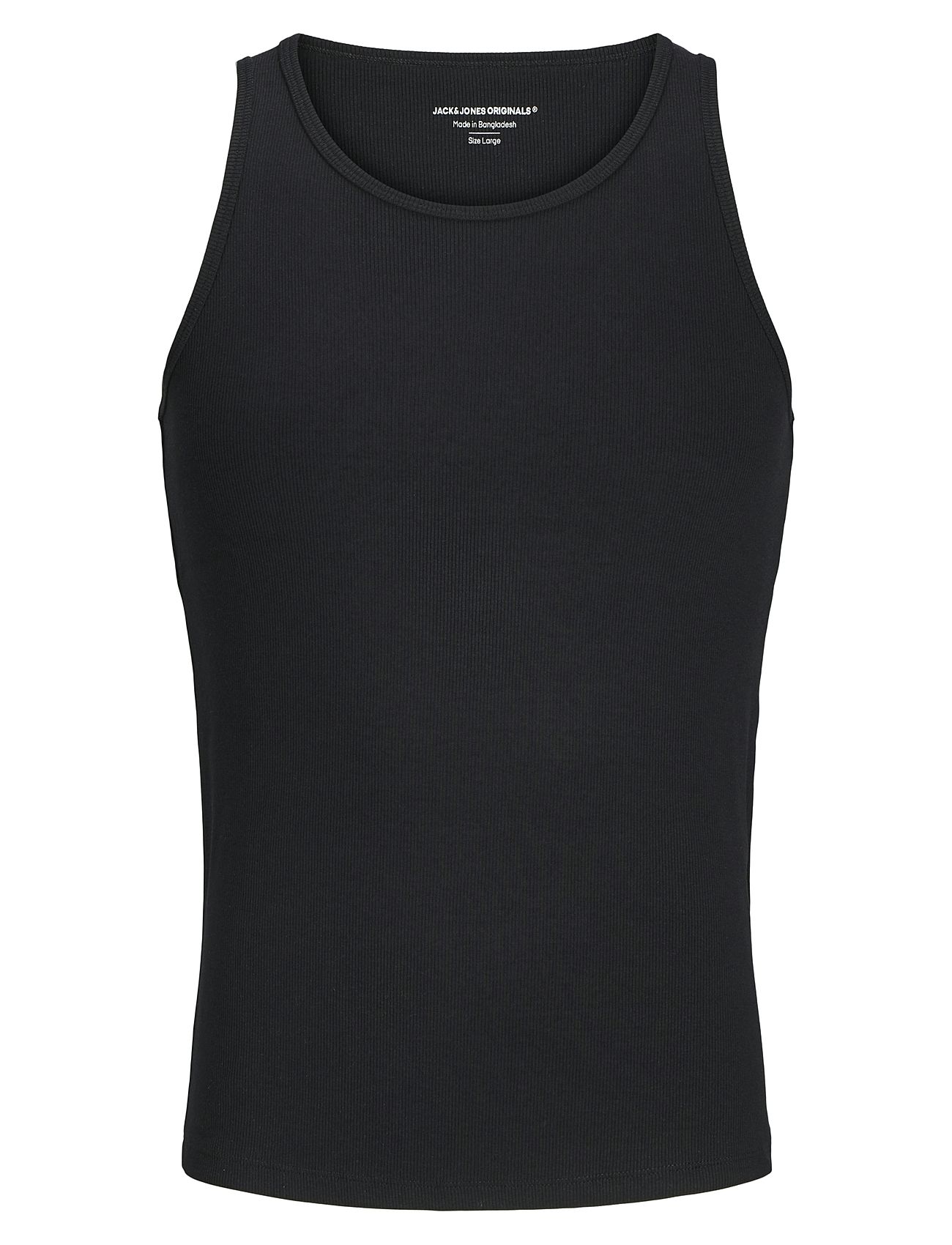 Jack & J S Jorislington Rib Tank Top Svart