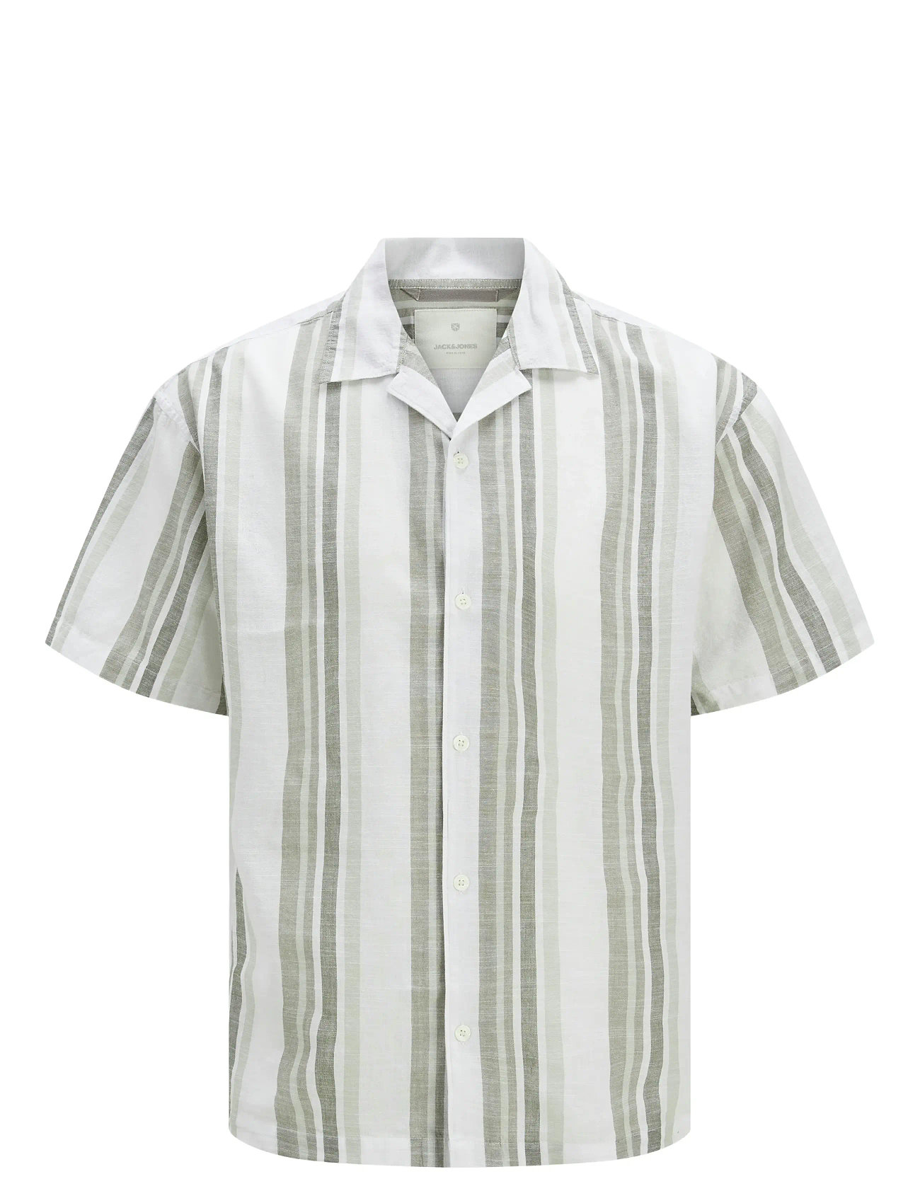 JACK & JONES Jprccsummer Stripe Resort S/S Shirt Sn Weiß - L - Herren