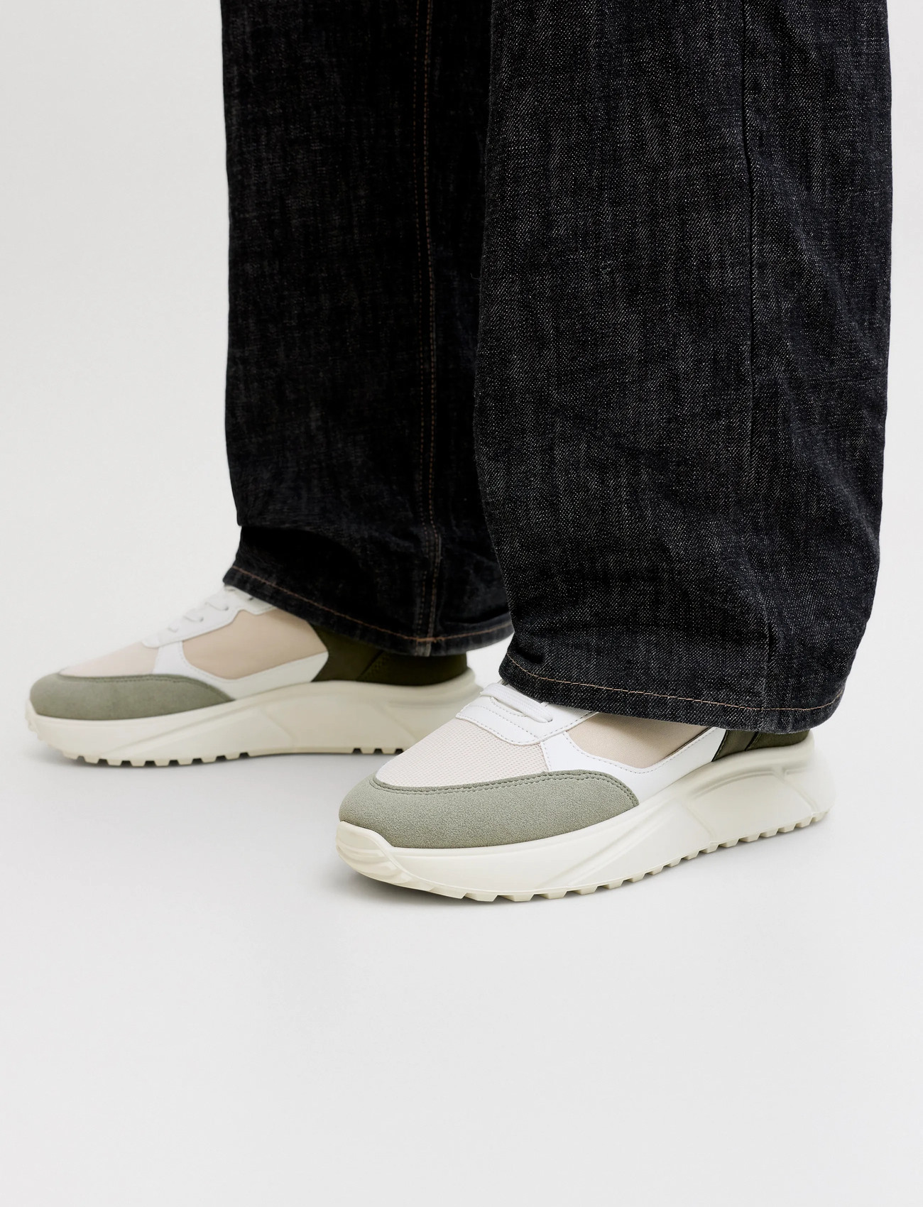 Jack & Jones Jfwaspire Pu Runner Noos, 43, White, Sneakers > Chunky Sneakers, Herre