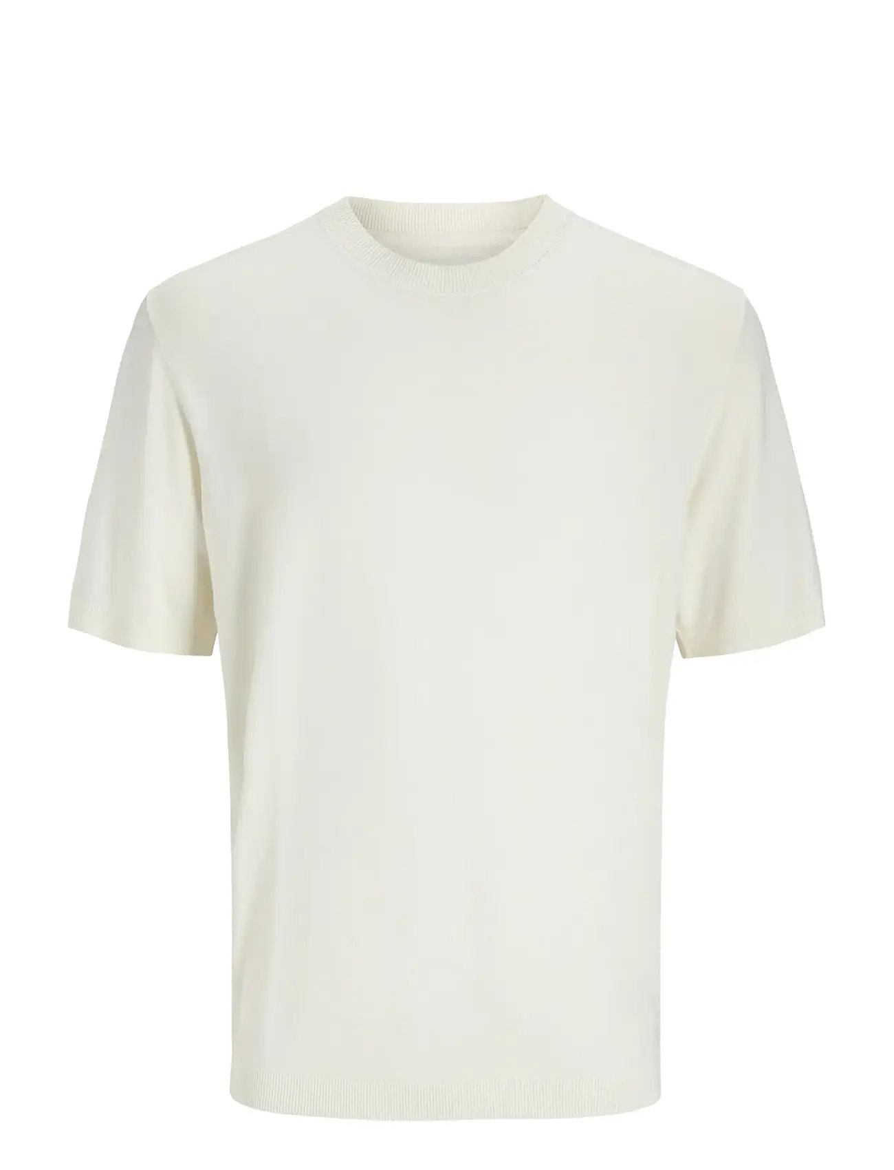 JACK & JONES Jprccwilliam Knit Crew Neck Ss Sn Cream - L - Herren