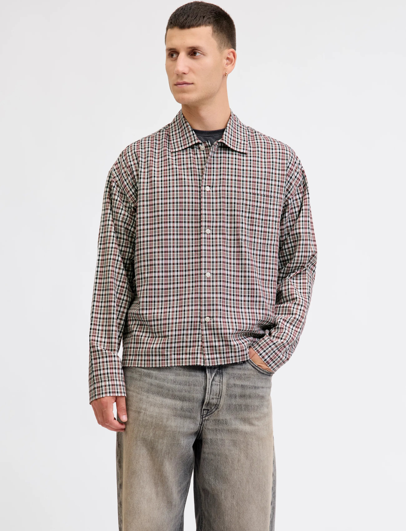 Jack & Jones Joraustin Clean Check Shirt Ls Sn, M, Multi/patterned, Shirts > Checkered Shirt, Herre
