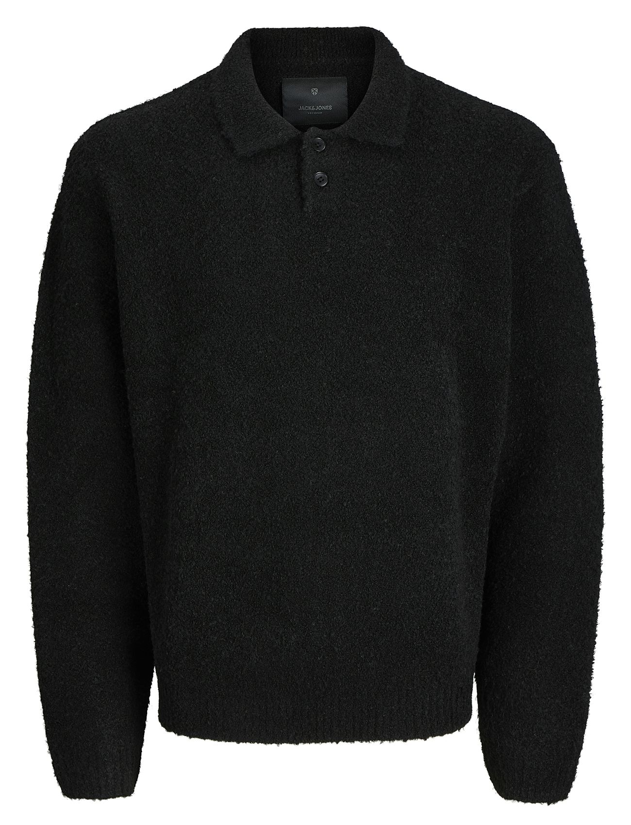 Jprwinter Knit Boucle Polo Styd Aw24 Black Jack & J S