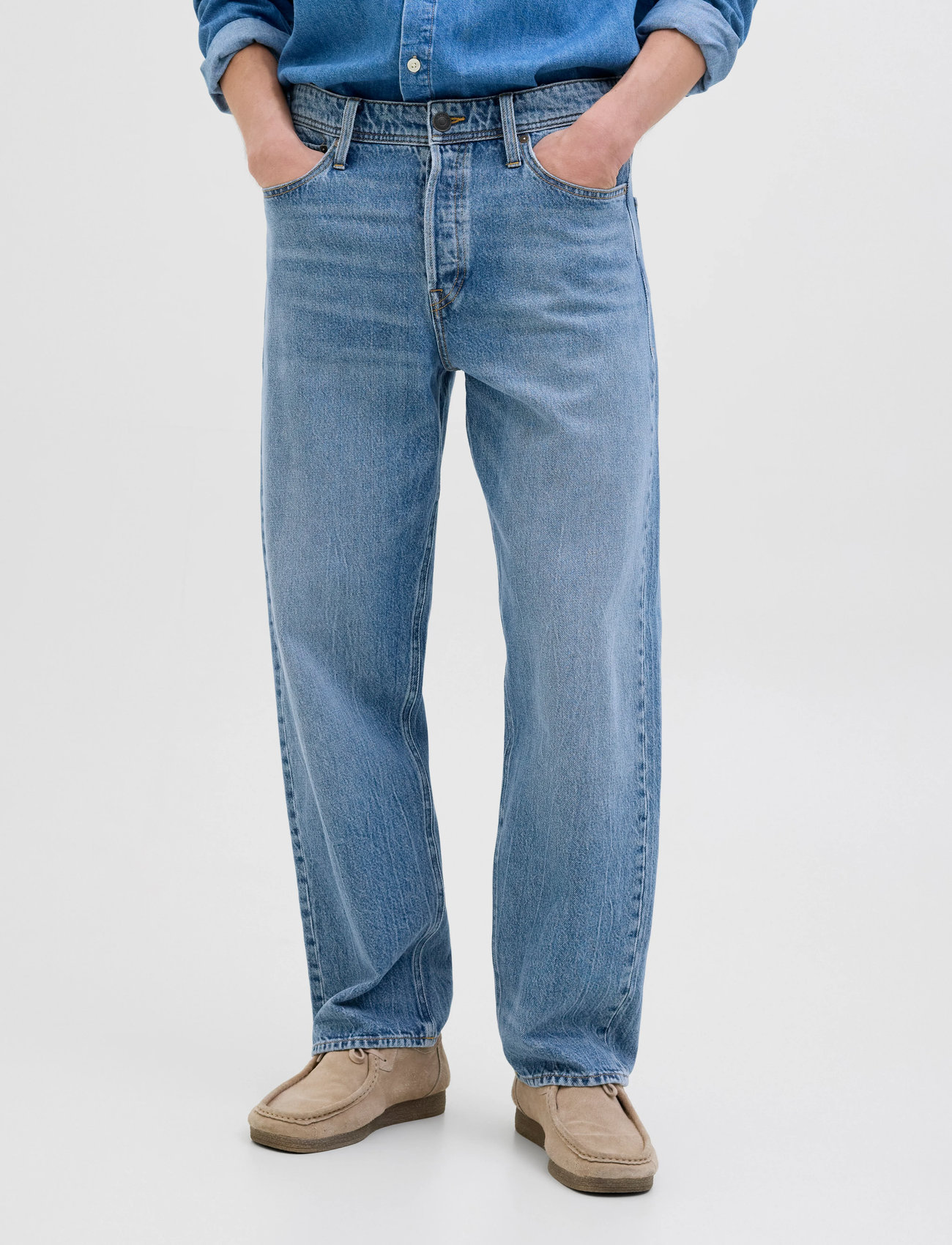 Jack & Jones Jjieddie Jjoriginal Sq 229, 32 x 32, Blue, Jeans > Afslappede, Herre