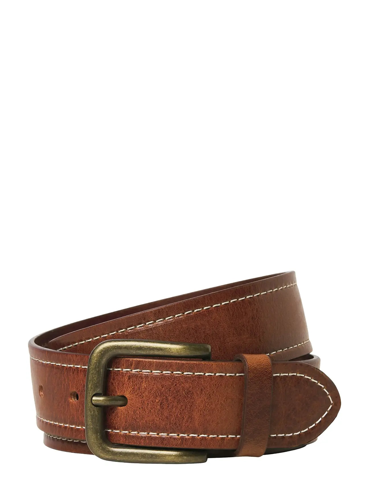 JACK & JONES Jaccreta Leder Gürtel Styd Aw24 Braun - 90 - Herren