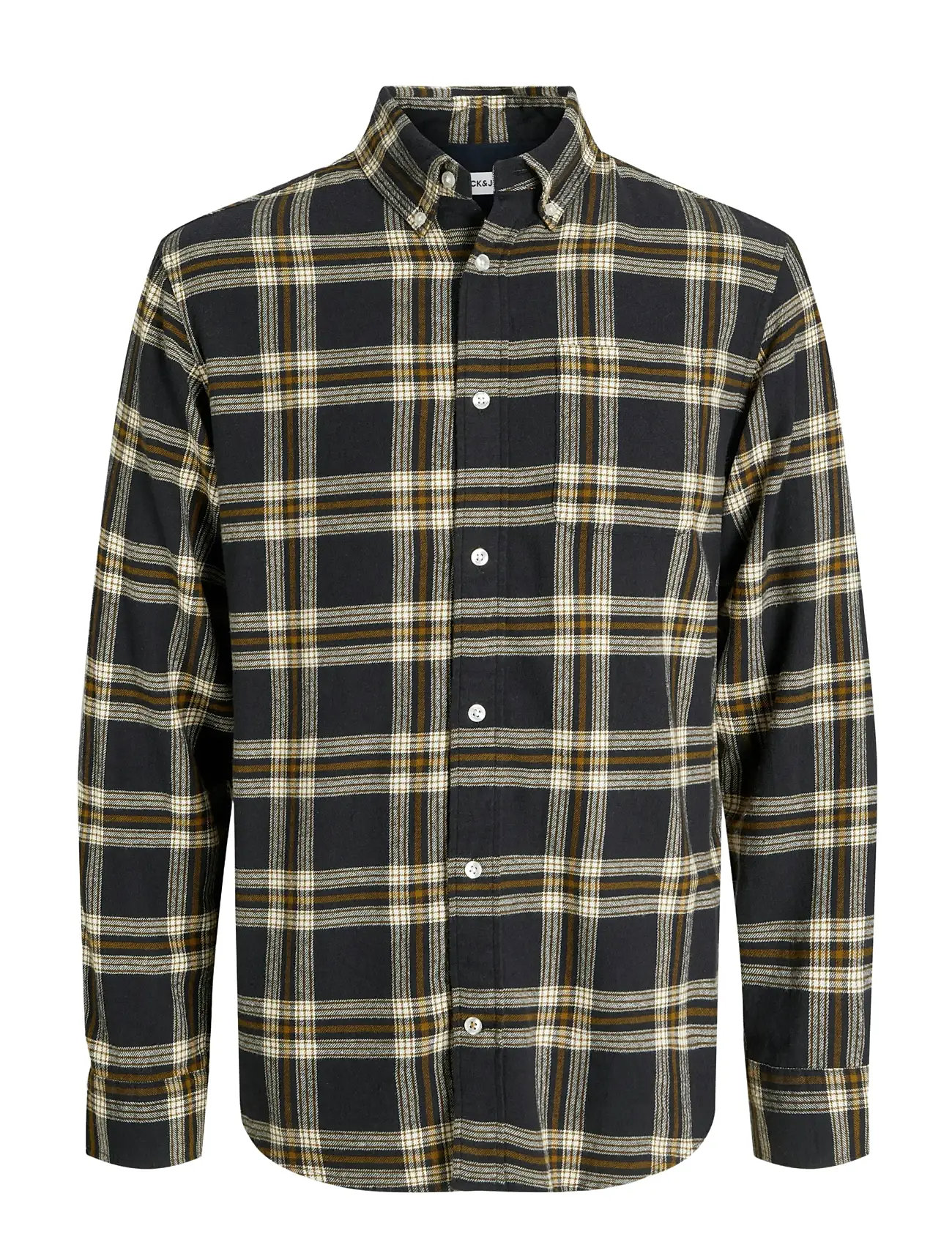 JACK & JONES Jjeclassic Flannel Check Shirt Ls Sn Schwarz - XXL - Herren