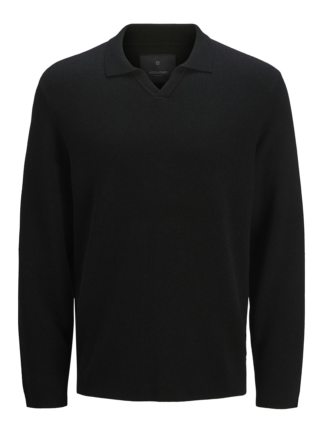 Jprwason Knit Split Neck Styd Aw24 Black Jack & J S