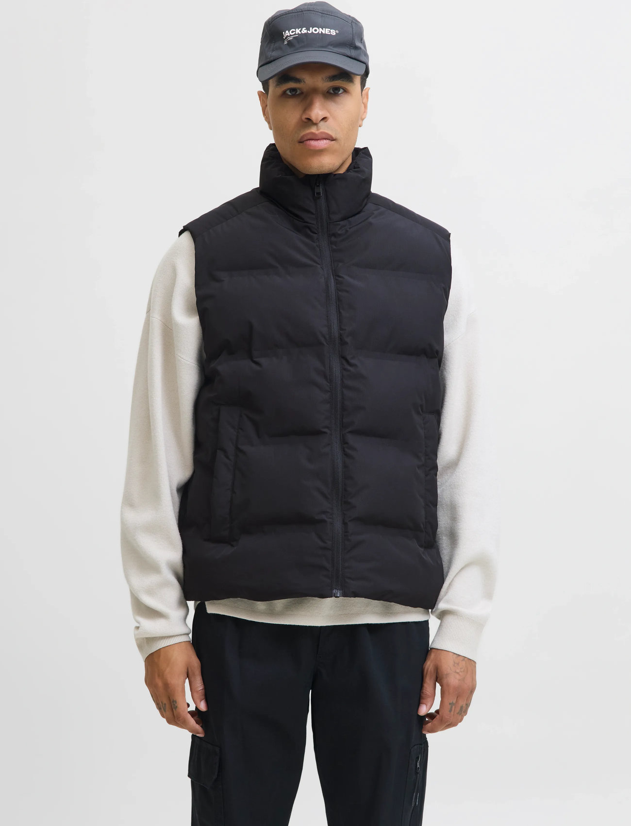 Jack & Jones Jjesoho Bodywarmer Collar Sn, M, Navy, Overtøj > Veste, Herre