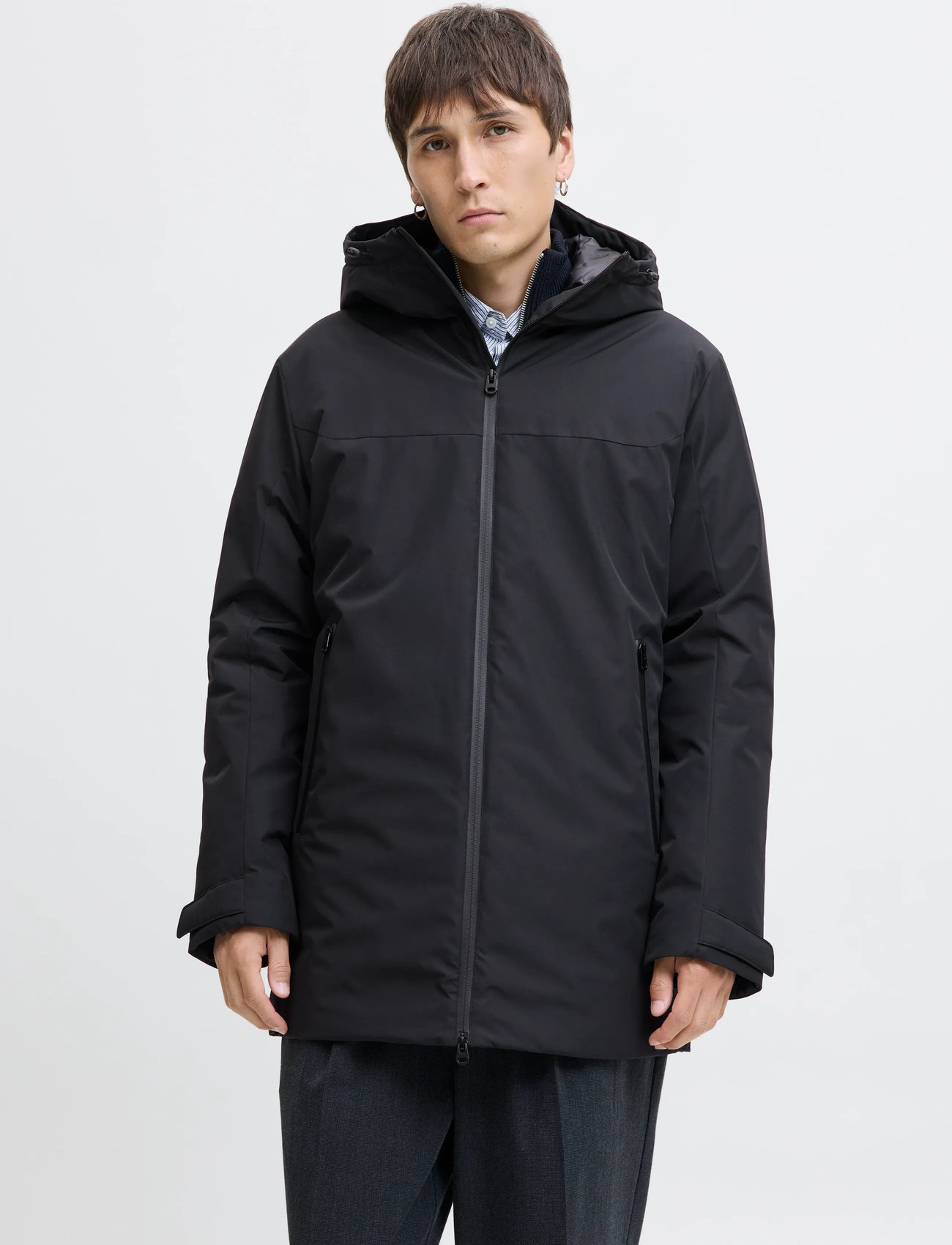 Jack & Jones Jjbrandon Parka, S, Black, Jakker > Parkaer, Herre