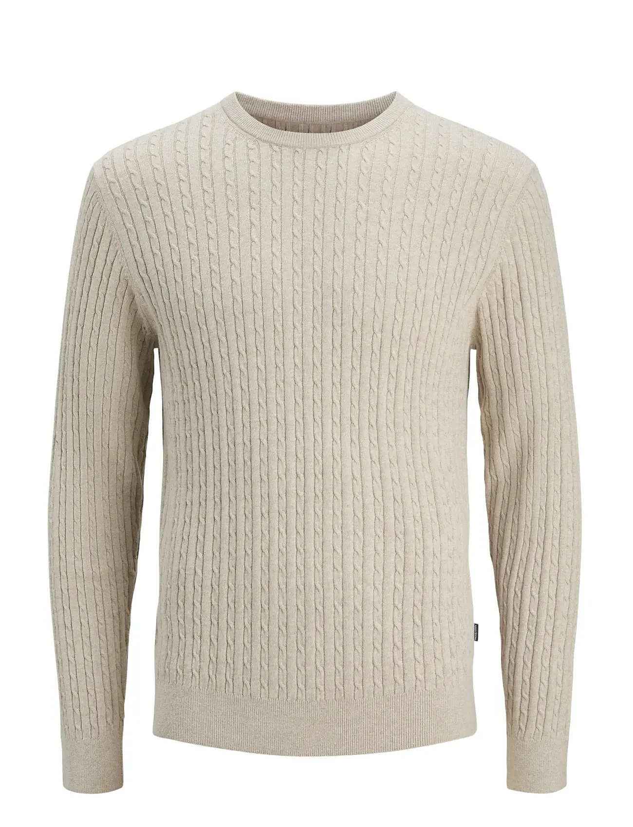 JACK & JONES Jjeemil Knit Cable Crew Neck Noos Cream - XXL - Herren