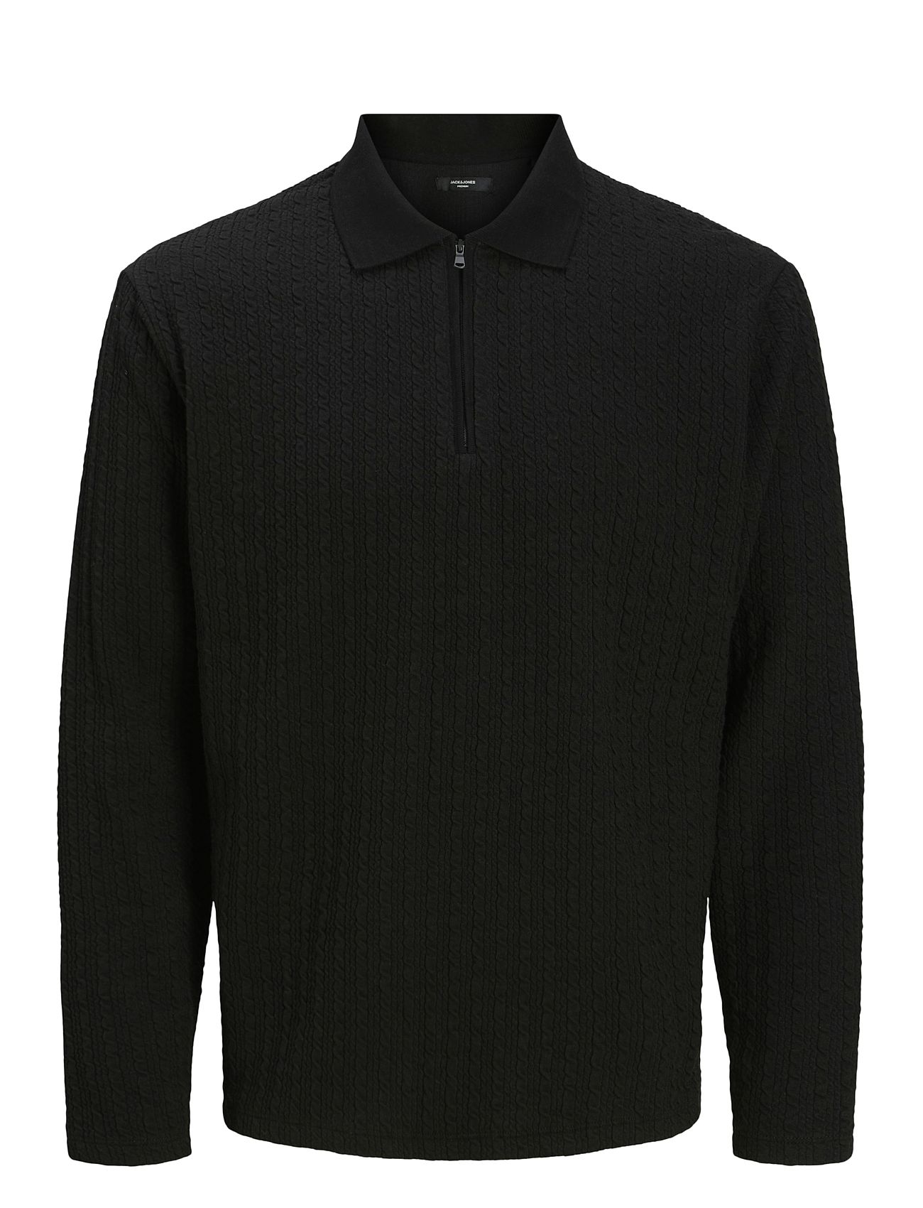 Jprblaethan Ls Zip Polo Styd Aw24 Black Jack & J S