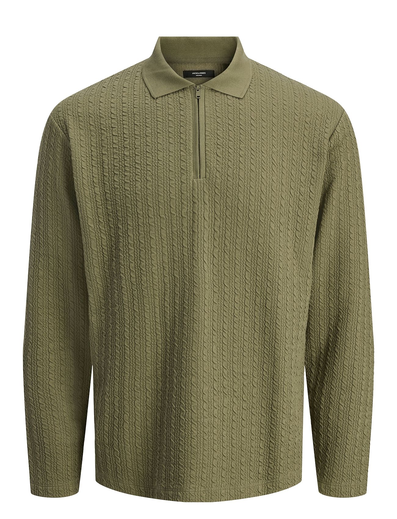 Jprblaethan Ls Zip Polo Styd Aw24 Green Jack & J S