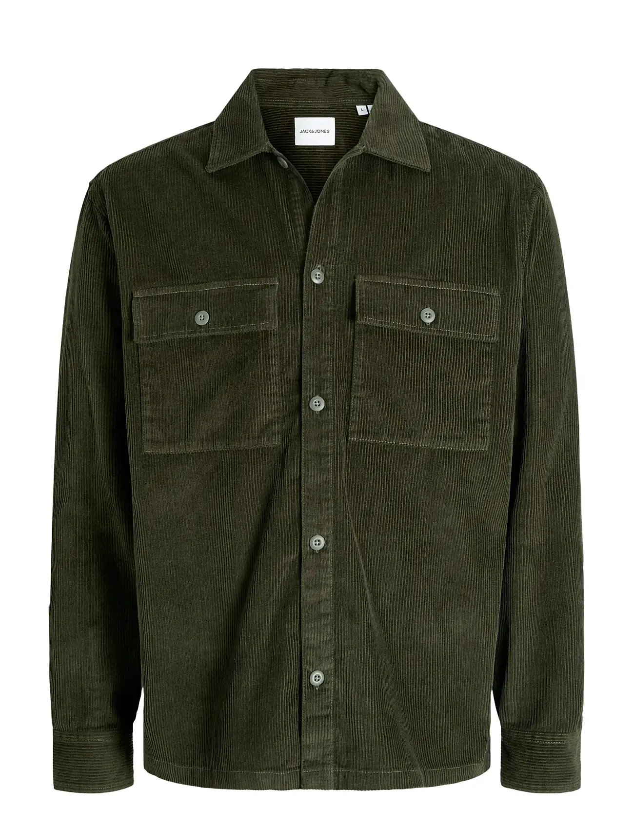 JACK & JONES Jjeperfect Kordsamt Overshirt Ls Sn Khaki - XL - Herren