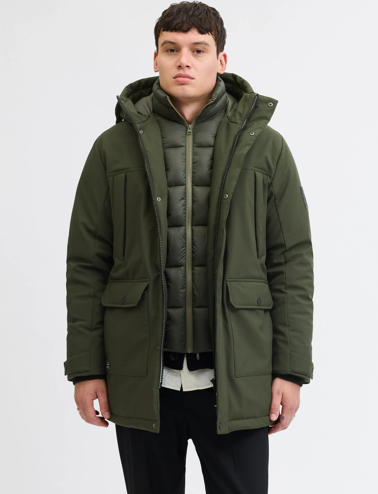 Jack & Jones Jjfinn Softshell Parka, S, Green, Jakker > Parkaer, Herre