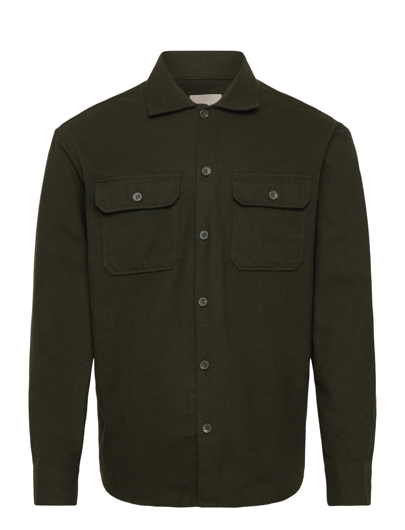 Jack & Jones Jjcarter Check Overshirt Ls, L, Khaki green, Shirts > Flannel Shirts, Herre