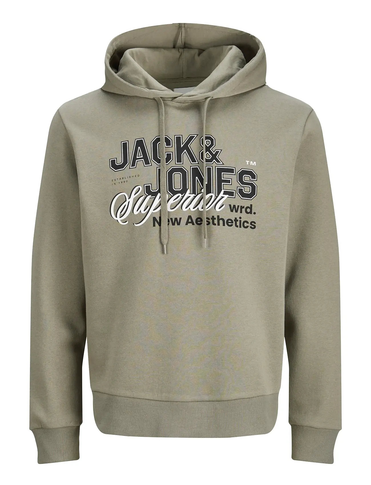 JACK & JONES Jjelogo Sweat Hood 2 Col 25/26 Noos Khaki - S - Herren